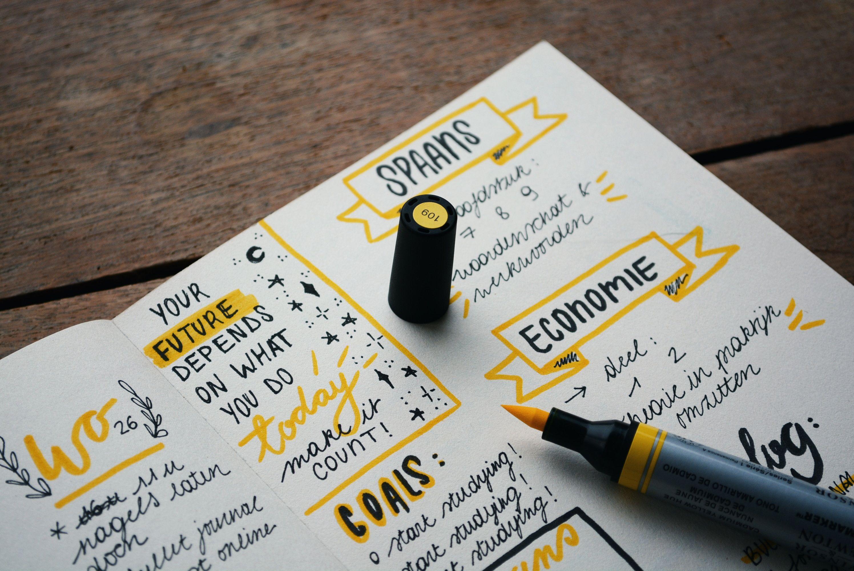 2992x2000 bullet journal HD wallpaper, Background