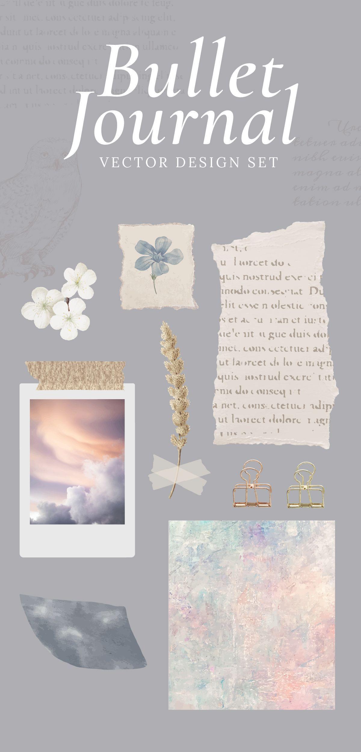 1200x2500 Bullet journal design set. Journal design, Design, Bullet journal