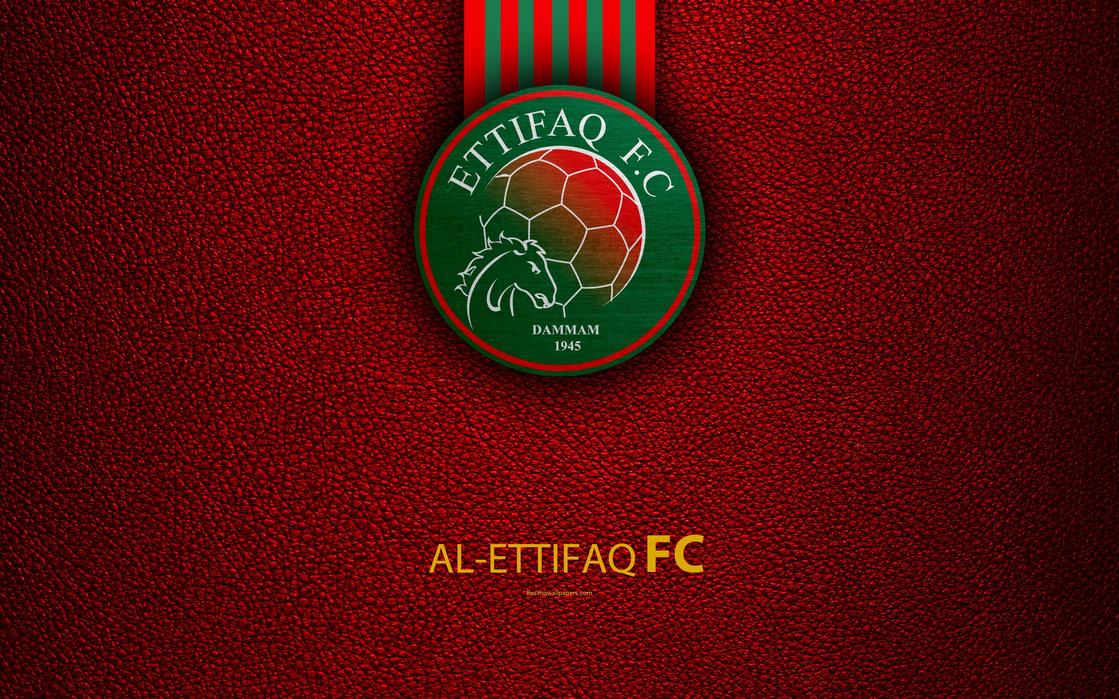 3840x2400 Download Wallpaper Al Ettifaq FC, 4K, Saudi Football Club, Leather Texture, Logo, Green Red Lines, Saudi Professional League, Ed Dammam, Saudi Arabia, Football For Desktop With Resolution 3840x2400. High Quality HD Picture Wallpaper