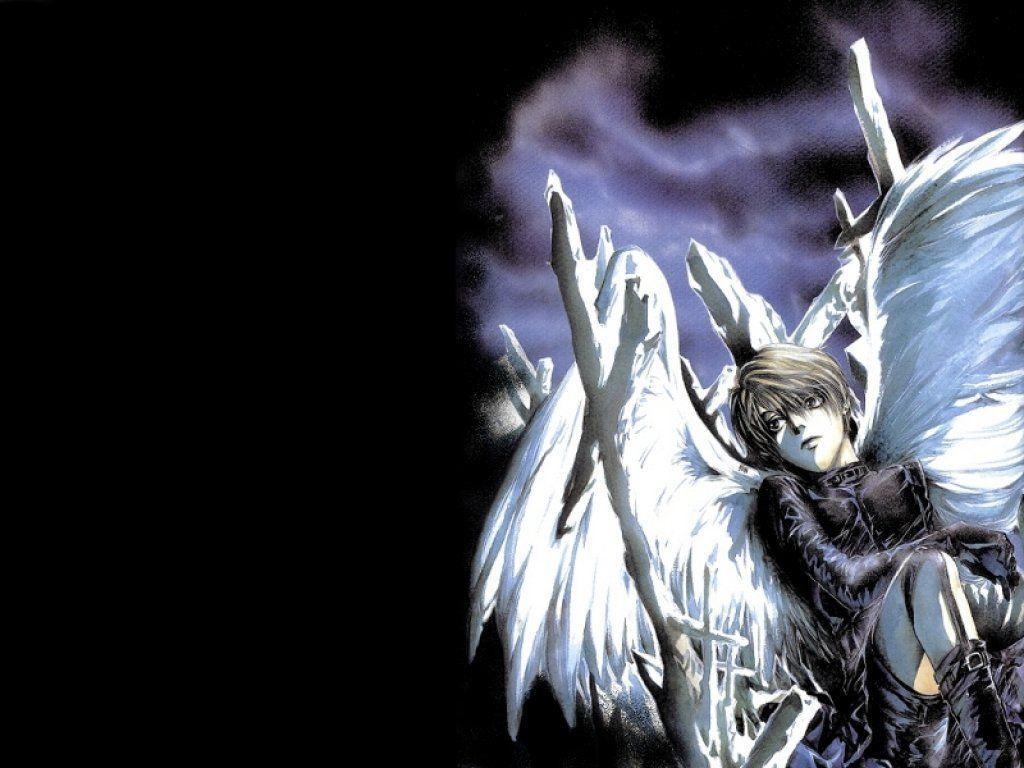 1024x768 Anime Dark Angel Background Wallpaper. Angel Background Wallpaper