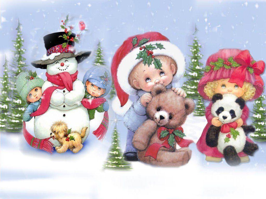 1024x768 Christmas Kid Wallpaper