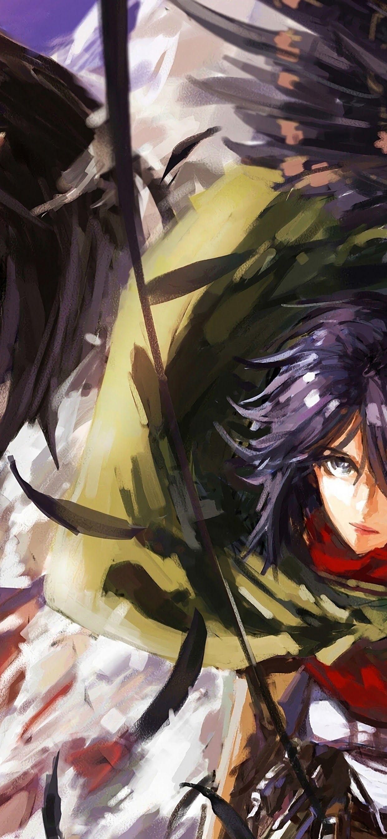 1242x2688 Home Screen Attack On Titan iPhone Wallpaper