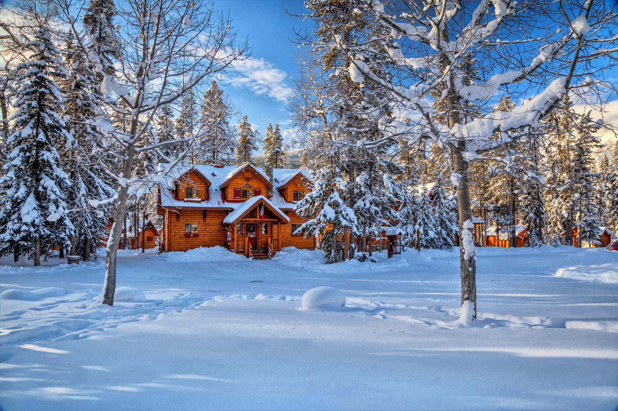 2000x1330 landscape, Nature, Winter, Snow, House, Alberta, Canada Wallpaper HD / Desktop and Mobile Background