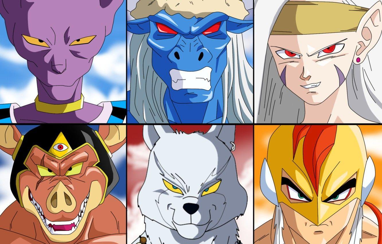 1332x850 Wallpaper DBS, game, anime, asian, God, manga, Dragon Ball, Dragon Ball Super, japonese, by salvamakoto, The Gods of Destruction image for desktop, section сёнэн