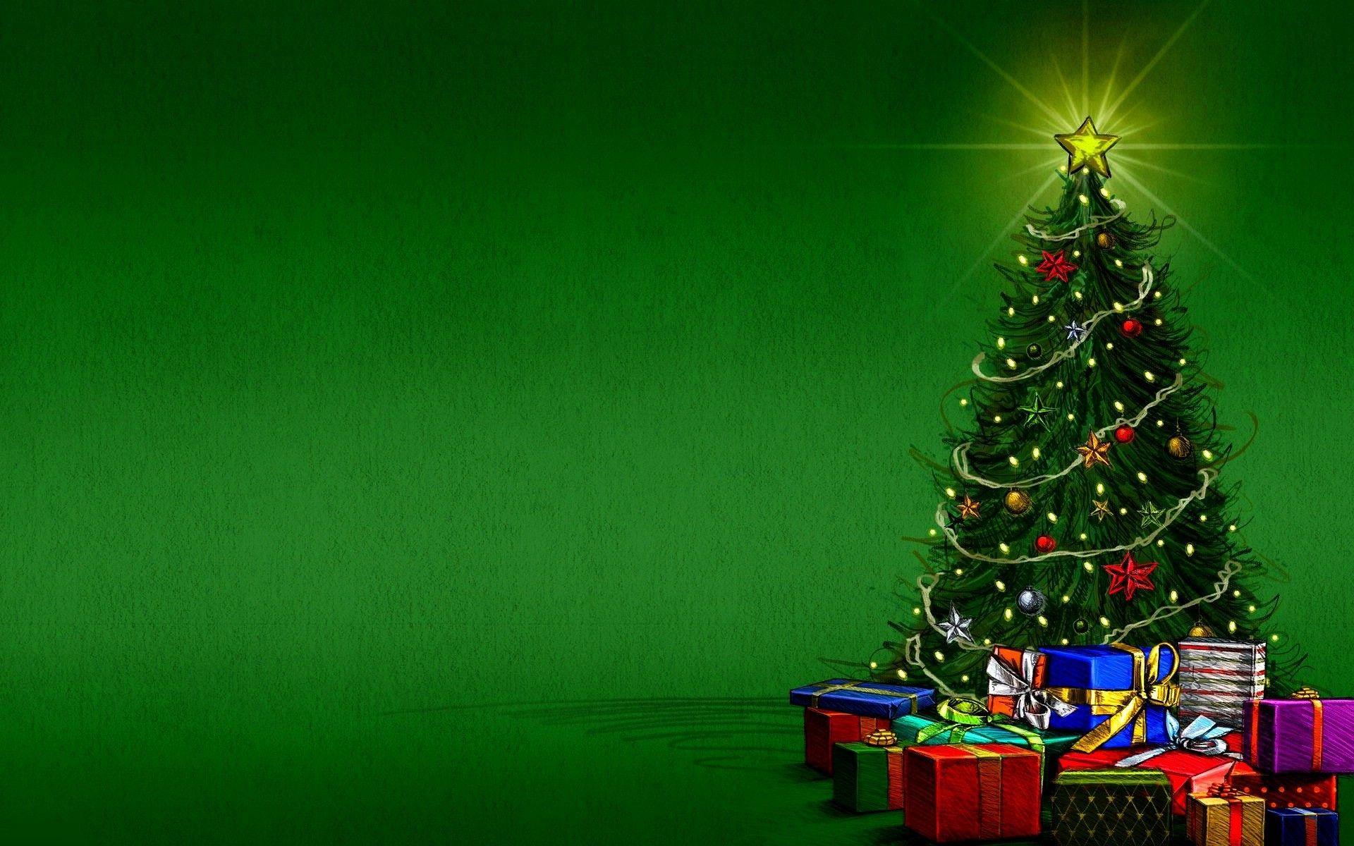 1920x1200 Outdoor Christmas Tree Desktop Background