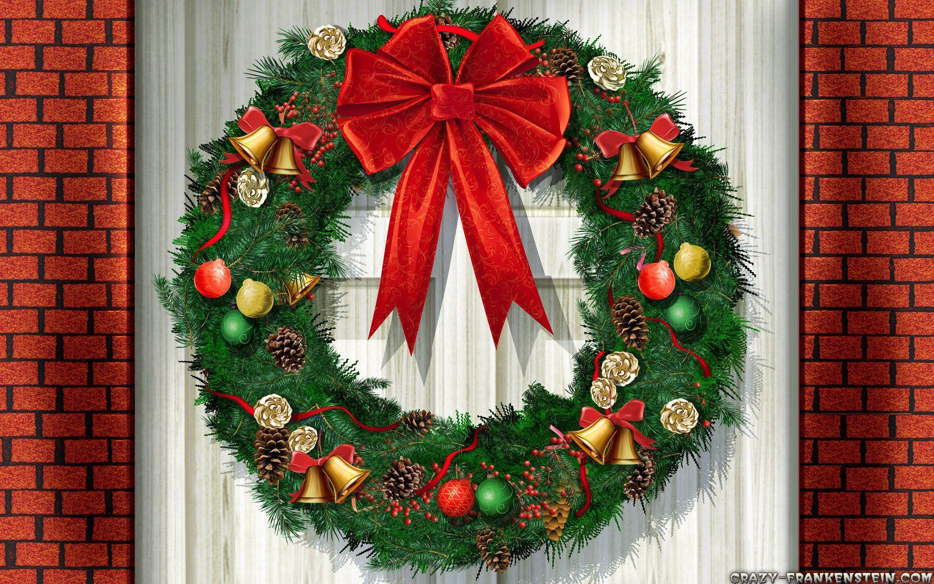 1920x1200 Christmas Door Decorations Wallpaper