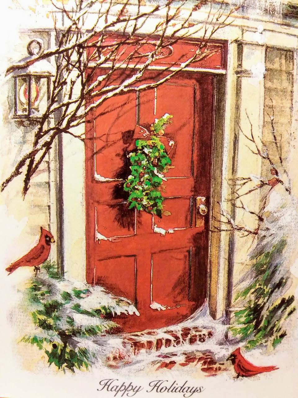 960x1280 christmas door wallpaper