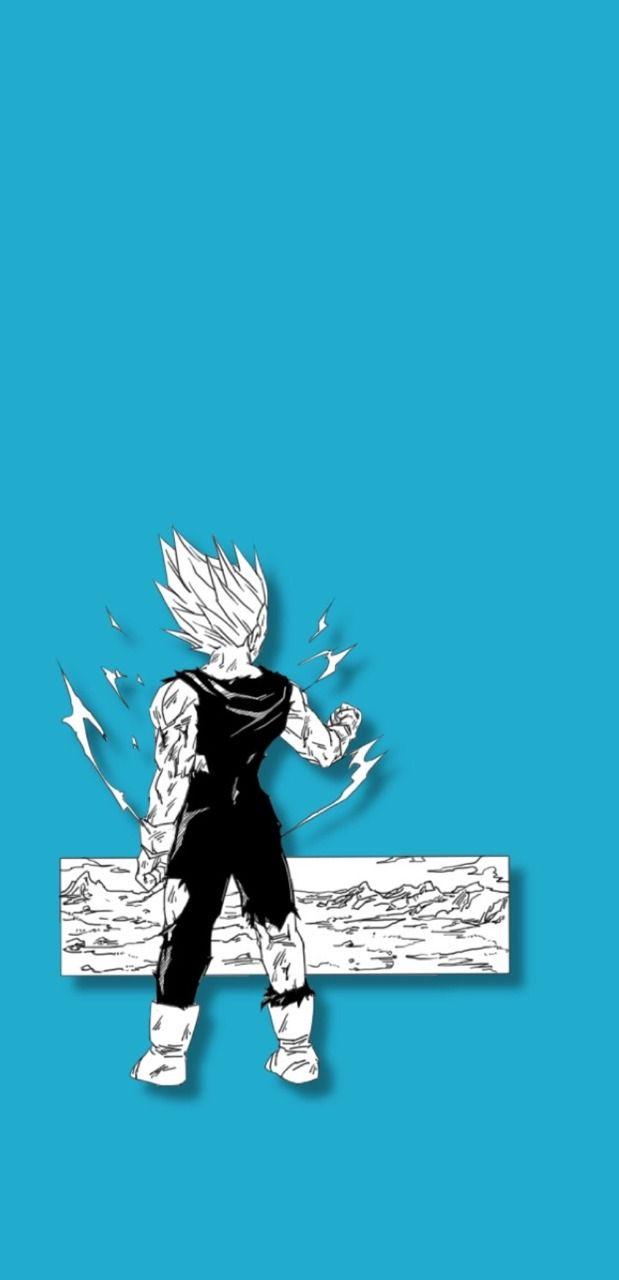 619x1280 Anime Wallpaper HD: Blue Anime Aesthetic Vegeta