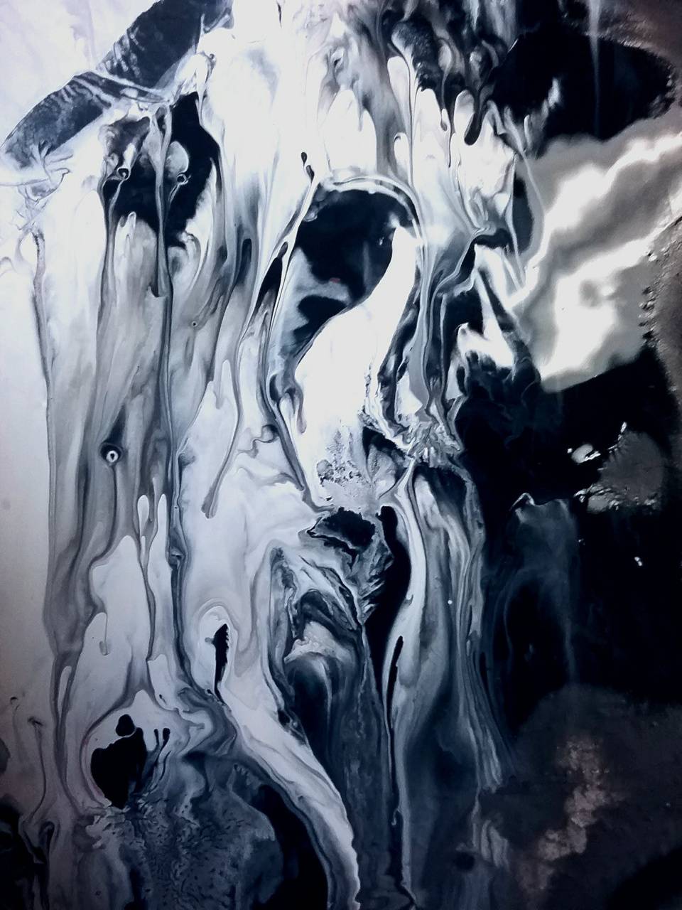 960x1280 Black White Abstract wallpaper