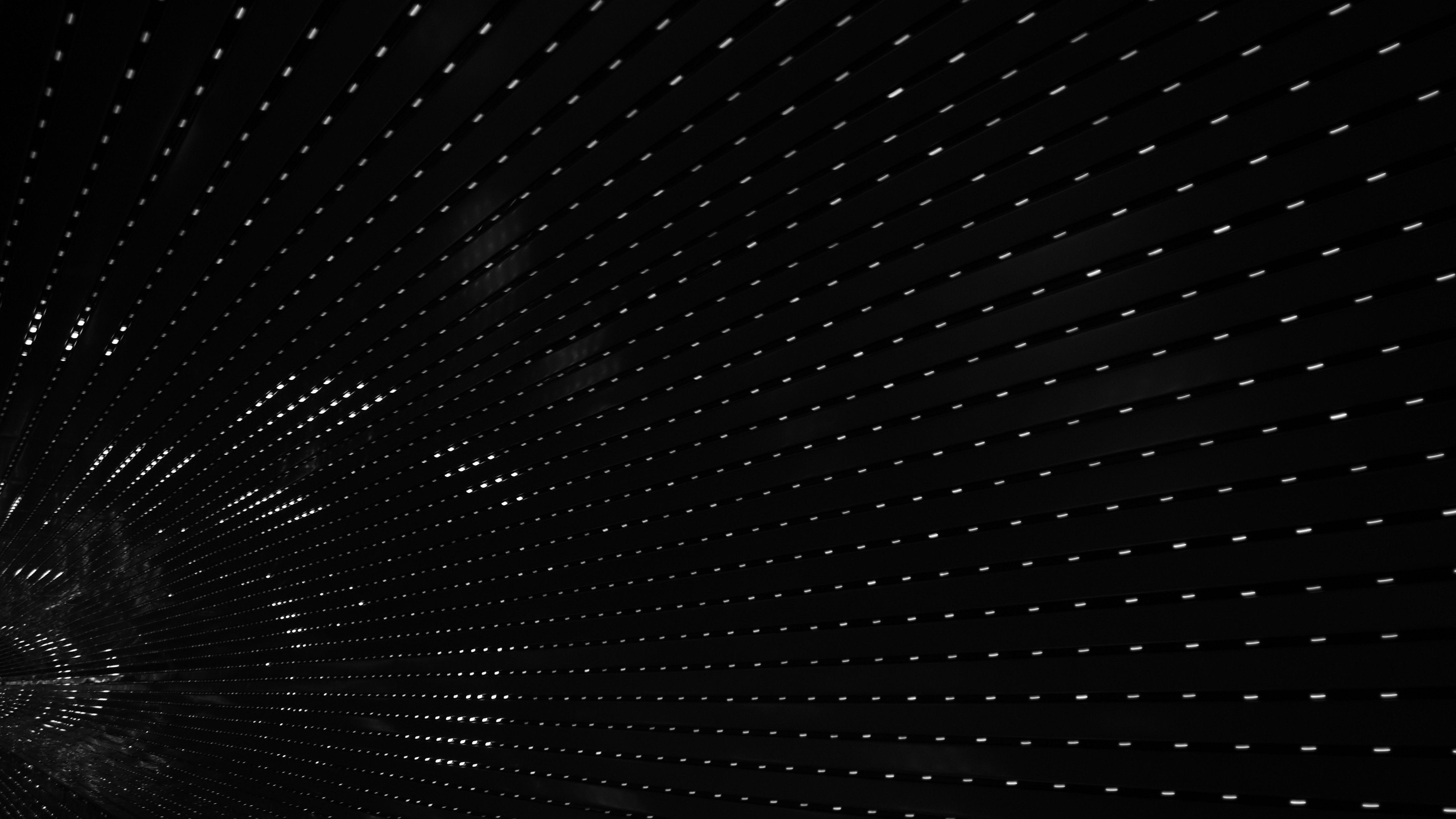 5120x2880 Tunnel Black and White Abstract 5K Wallpaper