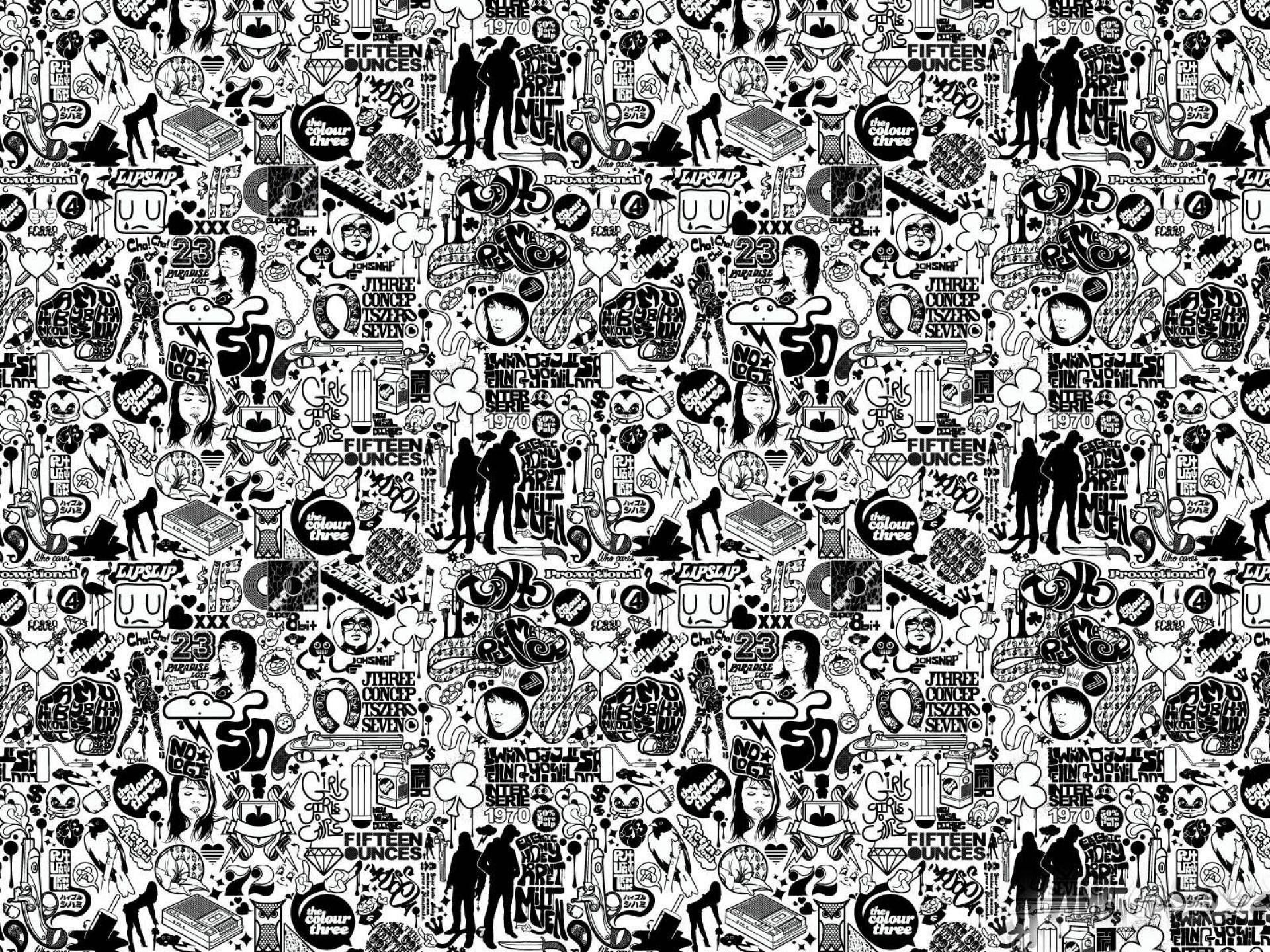 1920x1440 Black and White Abstract Wallpaper