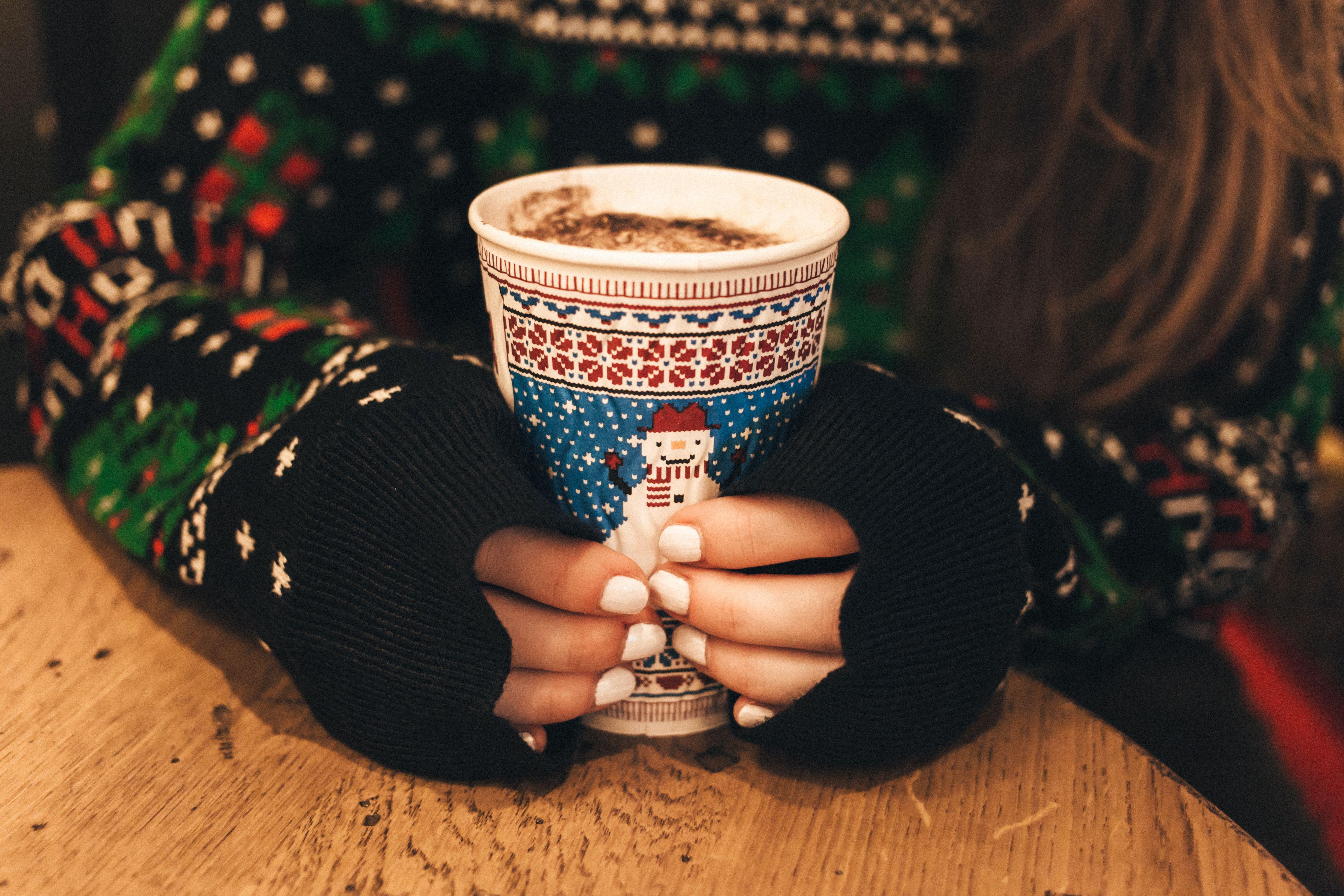 5218x3479 Wallpaper Hands, Coffee, Sweater, Christmas Drink Holding Wallpaper & Background Download