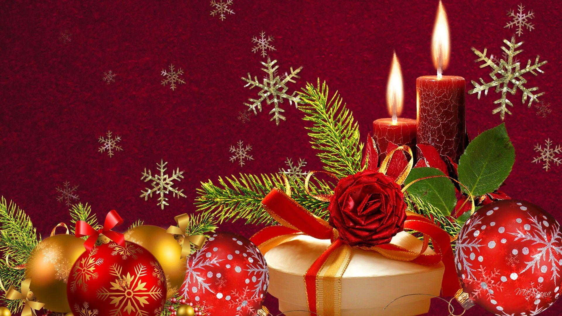 Merry Christmas  Red and Green 4K wallpaper download