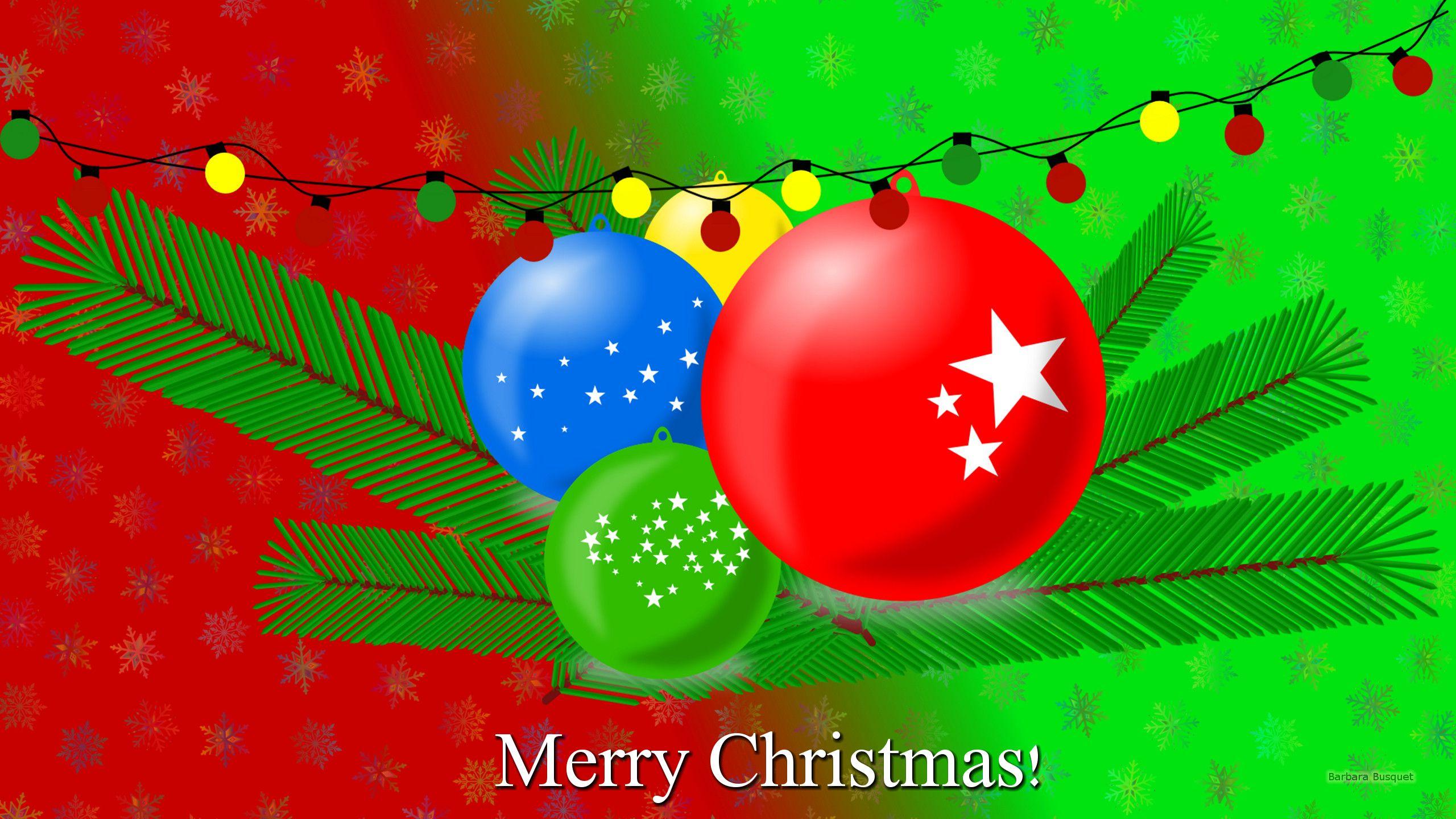 2560x1440 Christmas Balls's HD Wallpaper