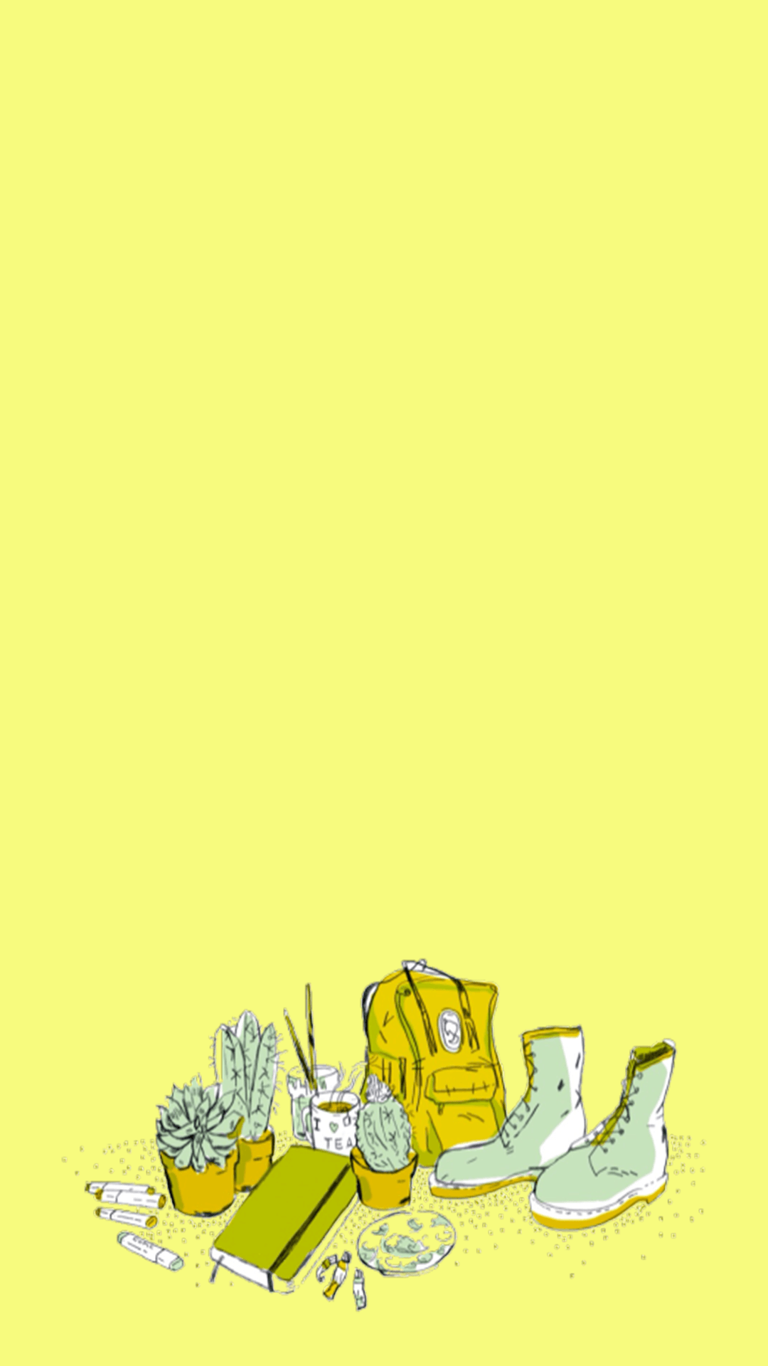 1080x1920 Lock Screen Aesthetic Wallpaper iPhone Yellow
