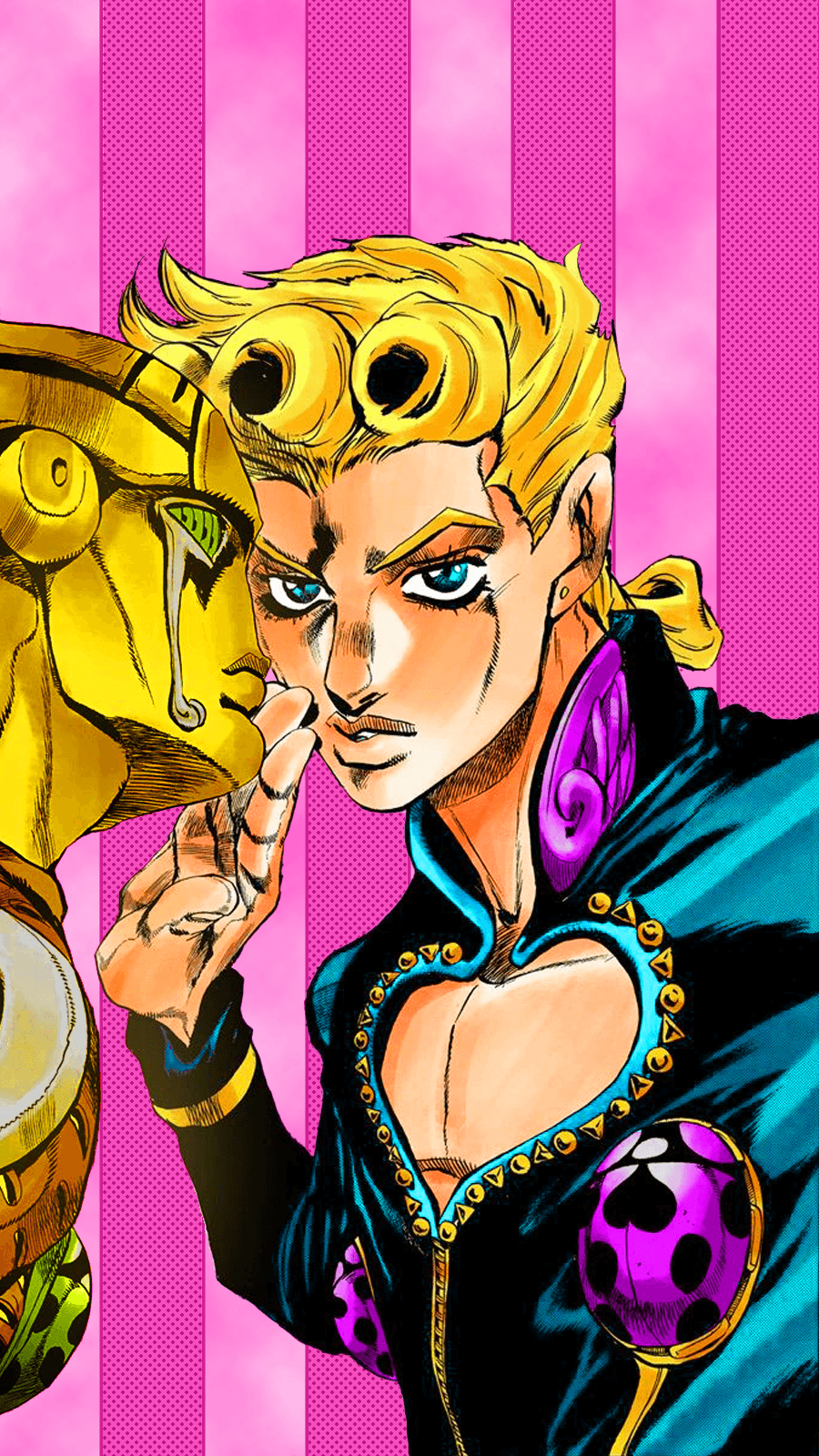 900x1600 Posting a wallpaper a day until stone ocean is animated day 107: Giorno and Gold Experience