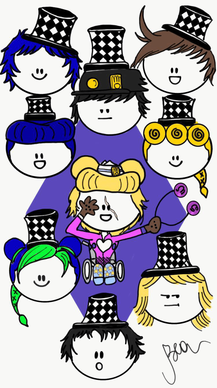 750x1336 made a wallpaper of every JoJo as Speedwagon but it's Speedwagon as every JoJo