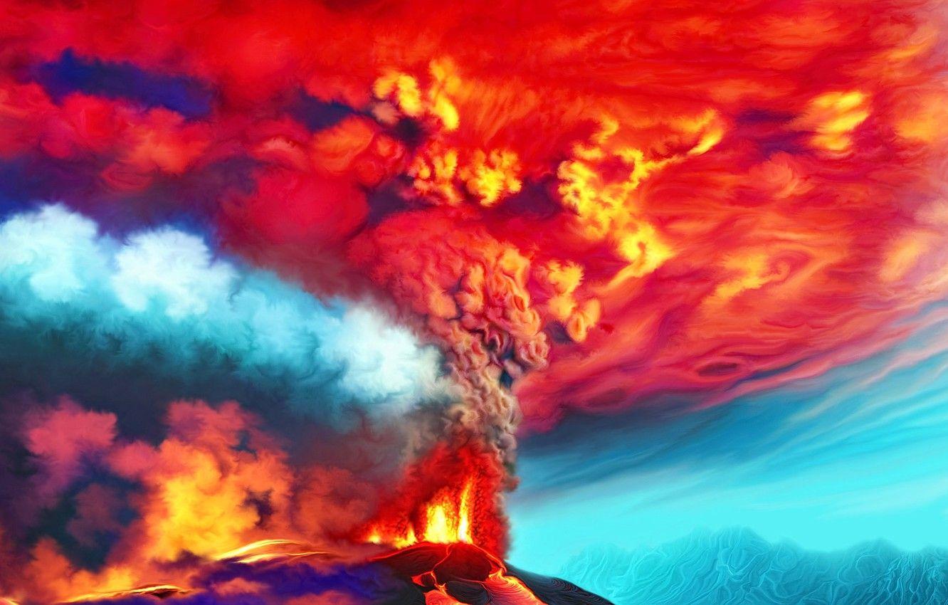 1332x850 Photo Wallpaper Nature, The Volcano .