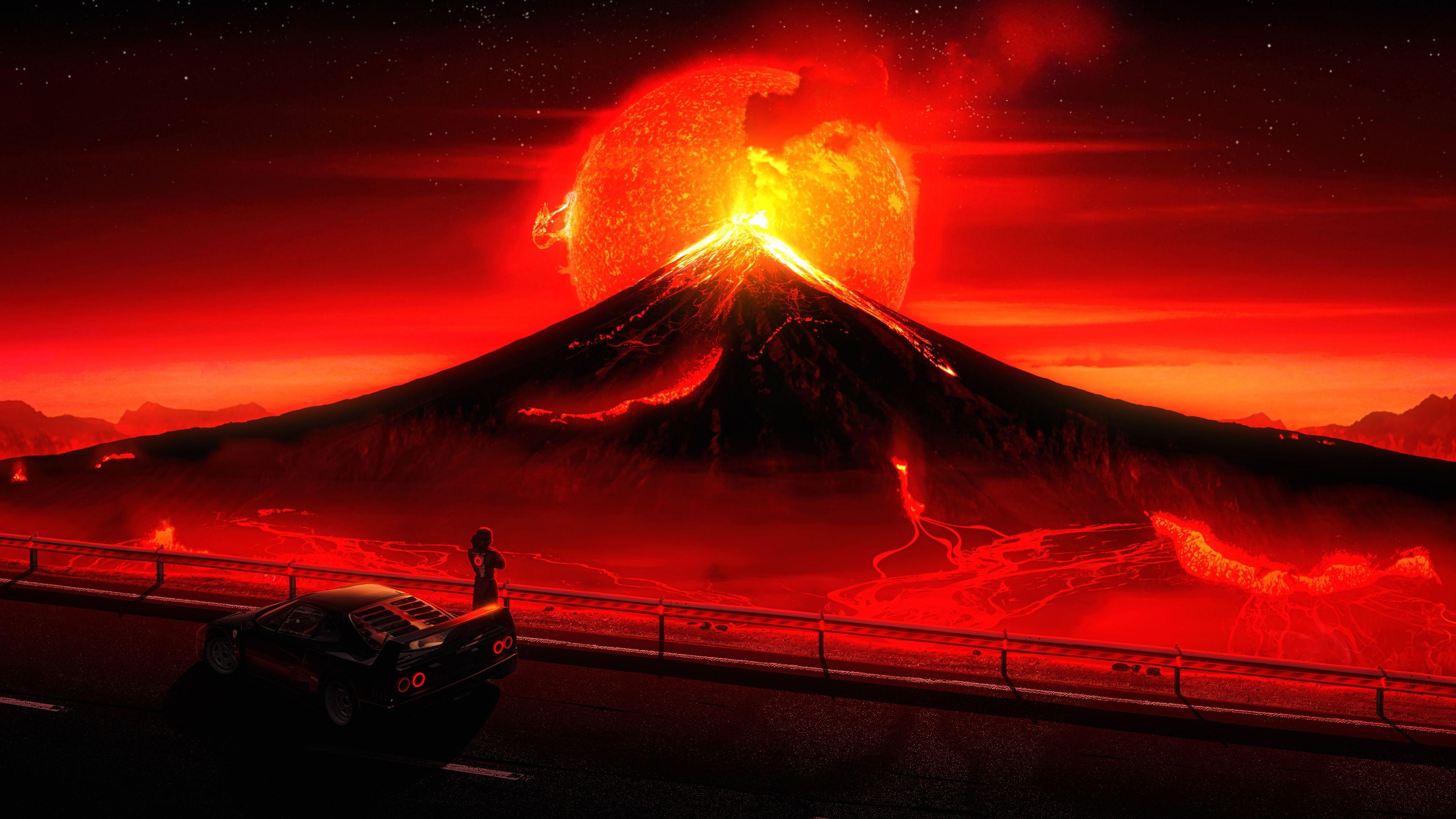 3840x2160 Volcano Image HD