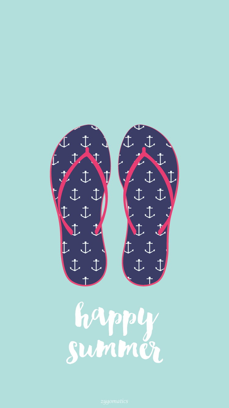 750x1334 Blue Summer Flip Flops iPhone Lock Wallpaper. Wallpaper iphone summer, Summer wallpaper, iPhone wallpaper