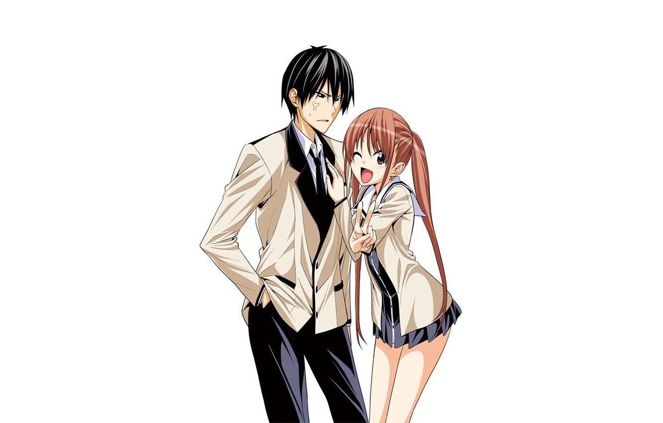 1332x850 Wallpaper girl, anime, art, guy, two, Aho Girl image for desktop, section сёдзё