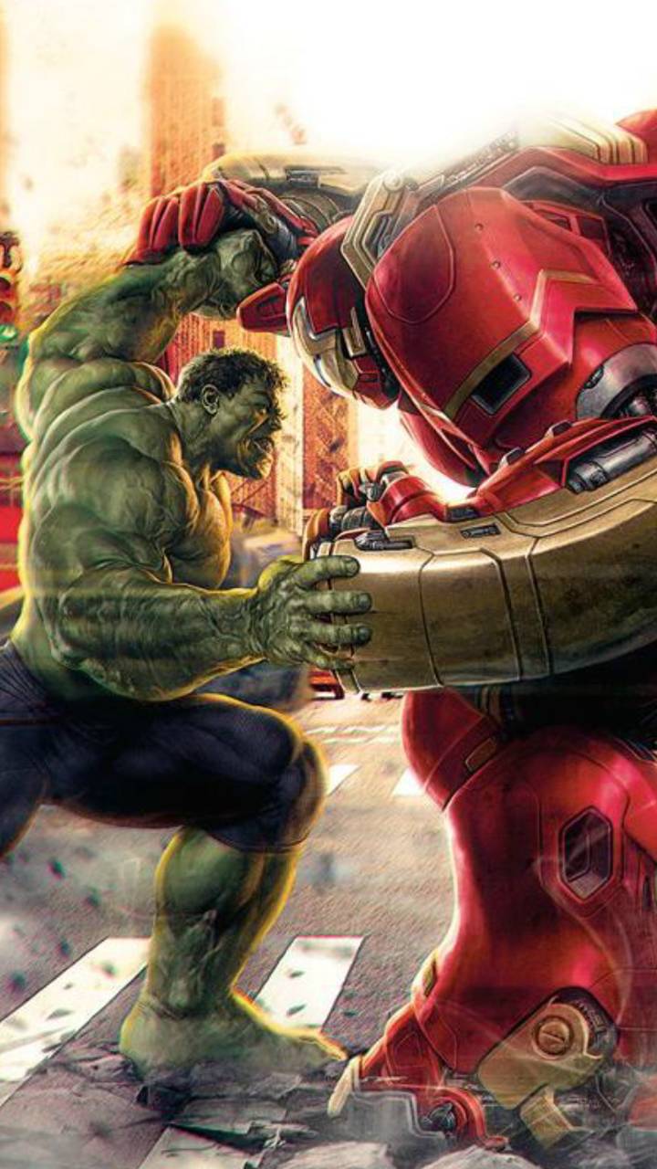 720x1280 Hulk VS Iron Man wallpaper