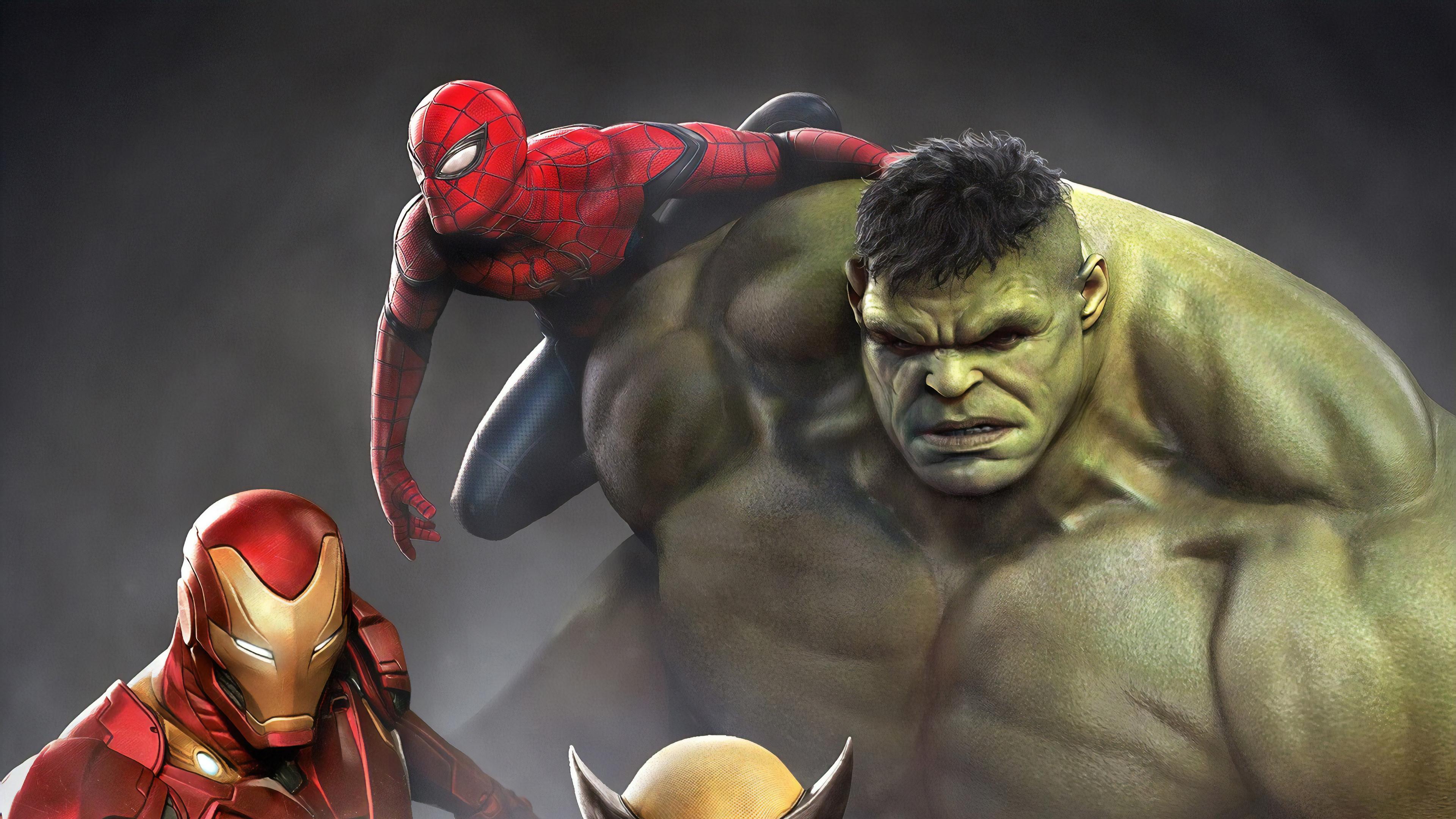 3840x2160 Iron Man Vs Hulk 4k Wallpaper
