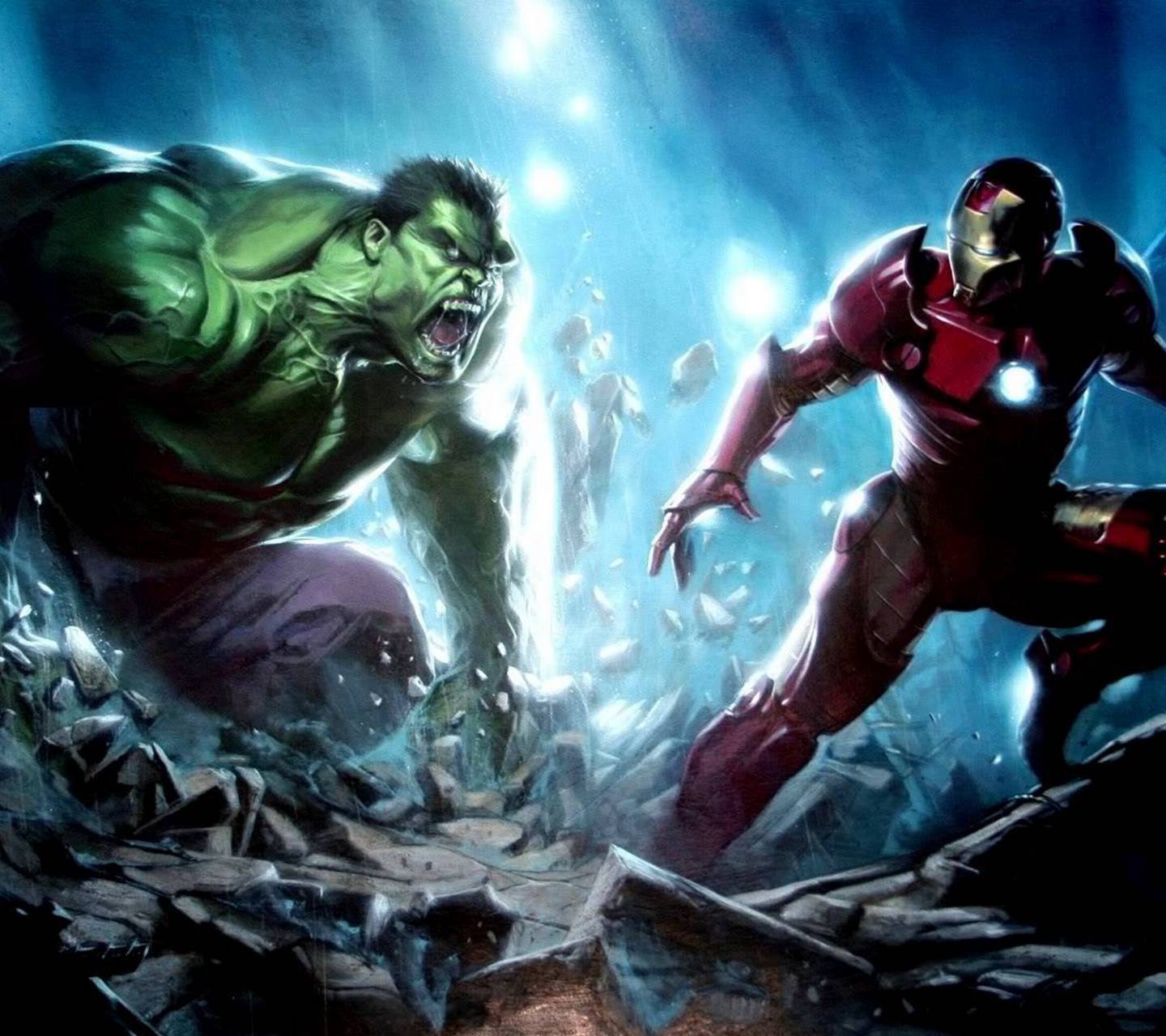 1440x1280 Hulk vs Iron man wallpaper