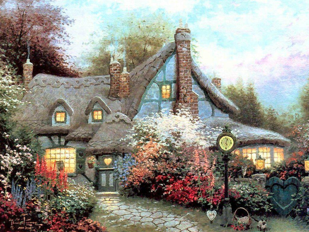 1024x768 Sweetheart Cottage Kincade Wallpaper Image