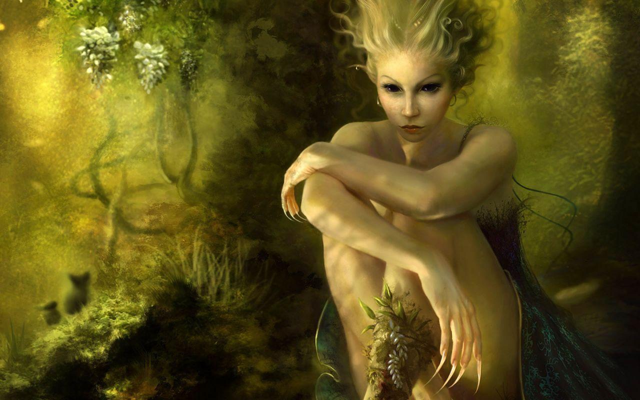 1280x800 Green forest elf, 1280 x 800pix wallpaper Fantasy Art, 2D Digital Art