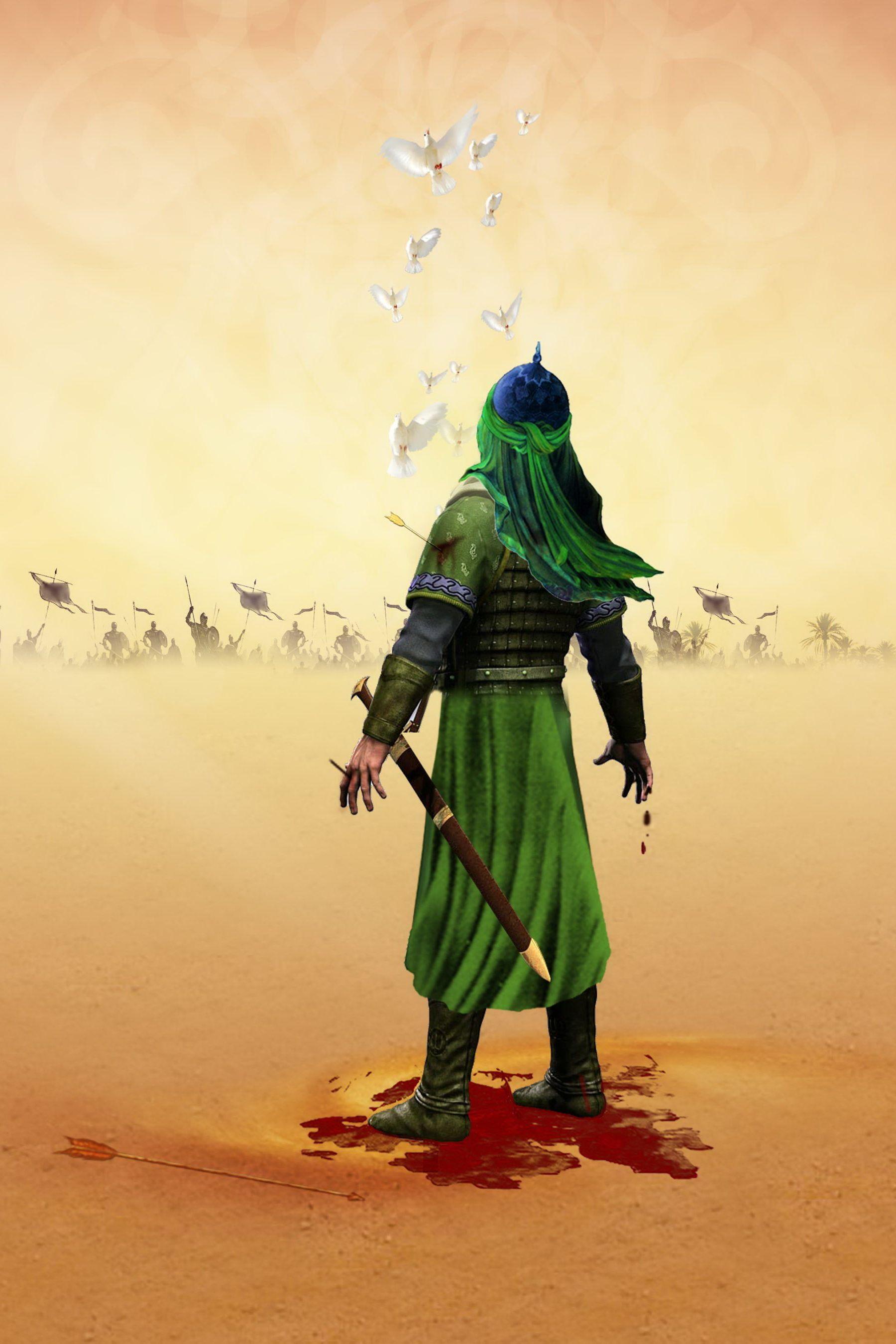 1800x2700 Ashura قاسم. Warriors illustration, Warriors wallpaper, Islamic posters