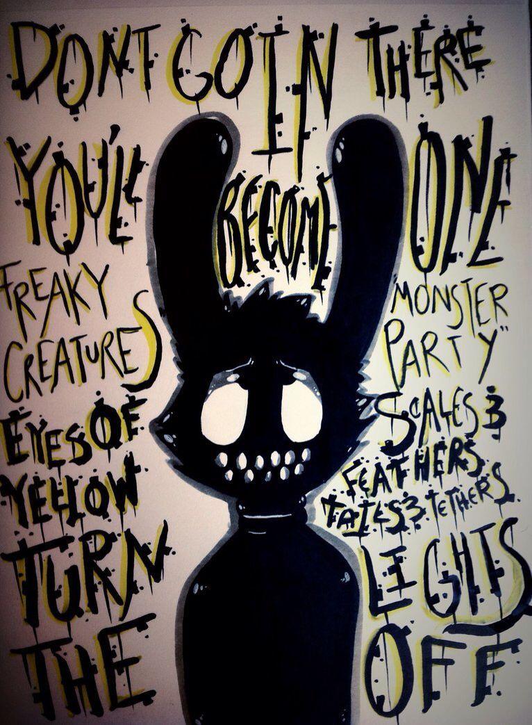 766x1043 Five Nights at Freddy's 2 Shadow Bonnie. Check also lights off animation, you can find it in youtube :D. Five nights at freddy's, Five night, Fnaf art