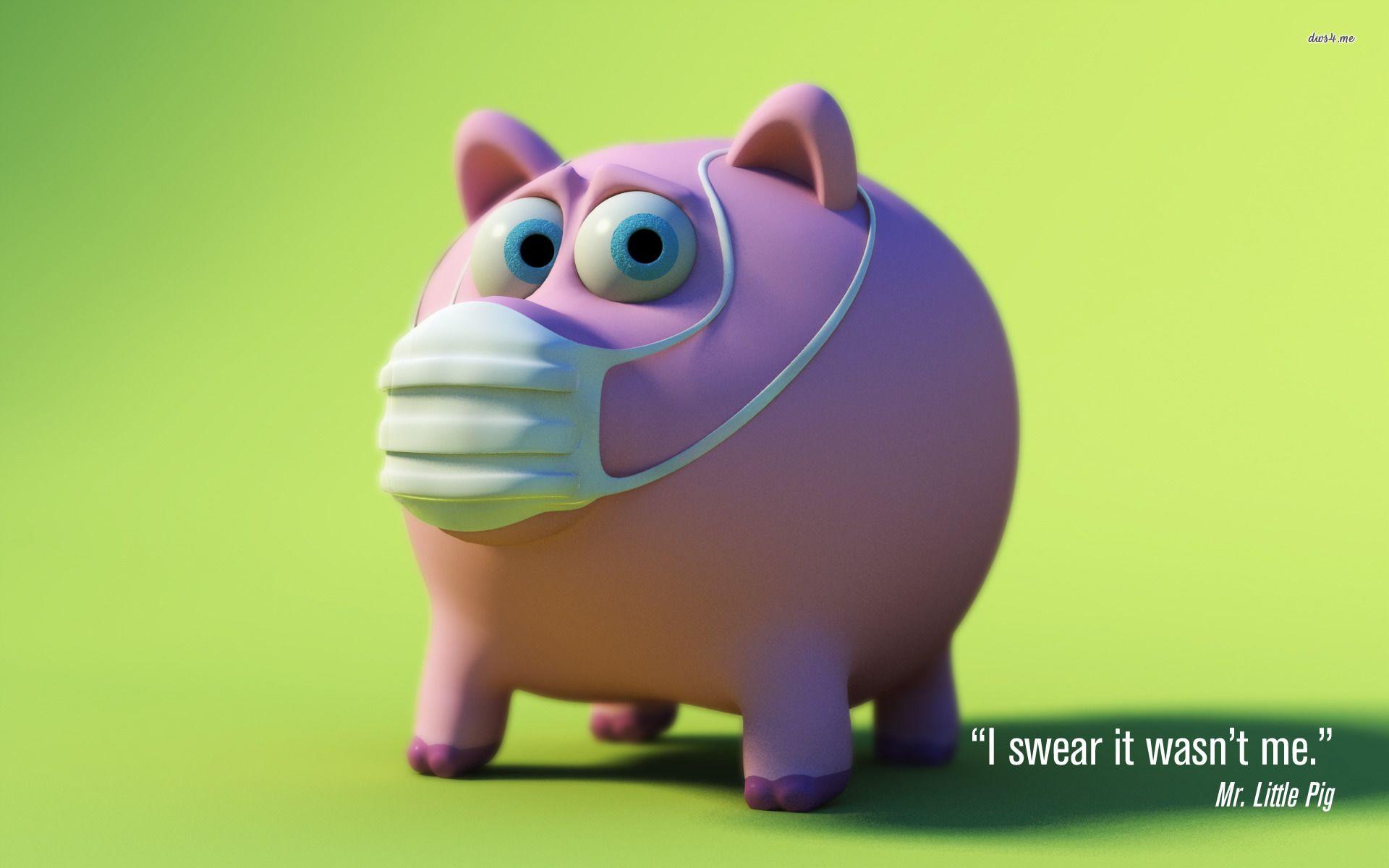 1920x1200 Cute Pig Wallpaper
