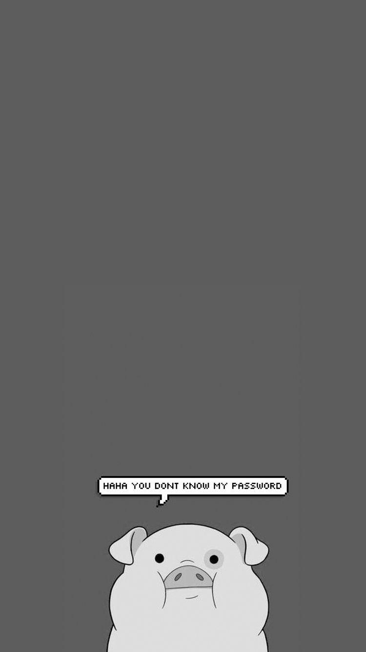 750x1334 Funny Pig Haha You Don't Know My Password iPhone 6 Wallpaper HD