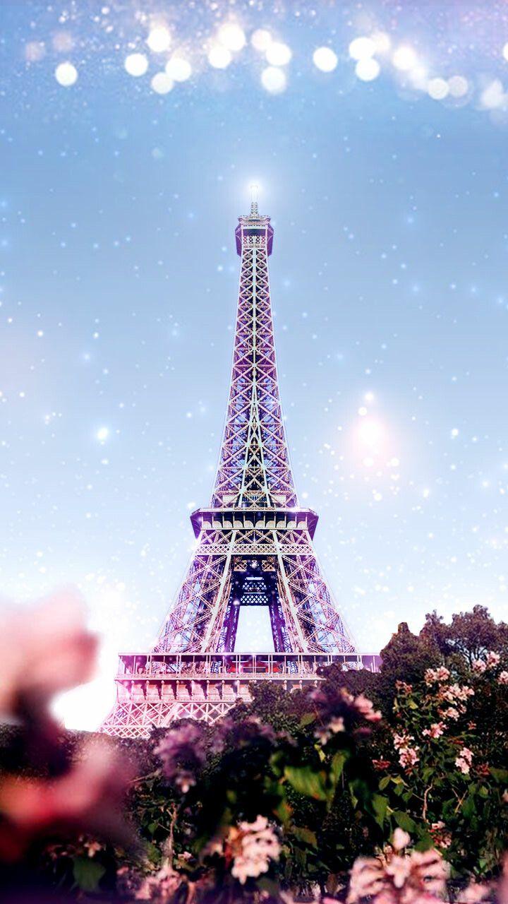 720x1280 Wallpaper Paris Pink Love