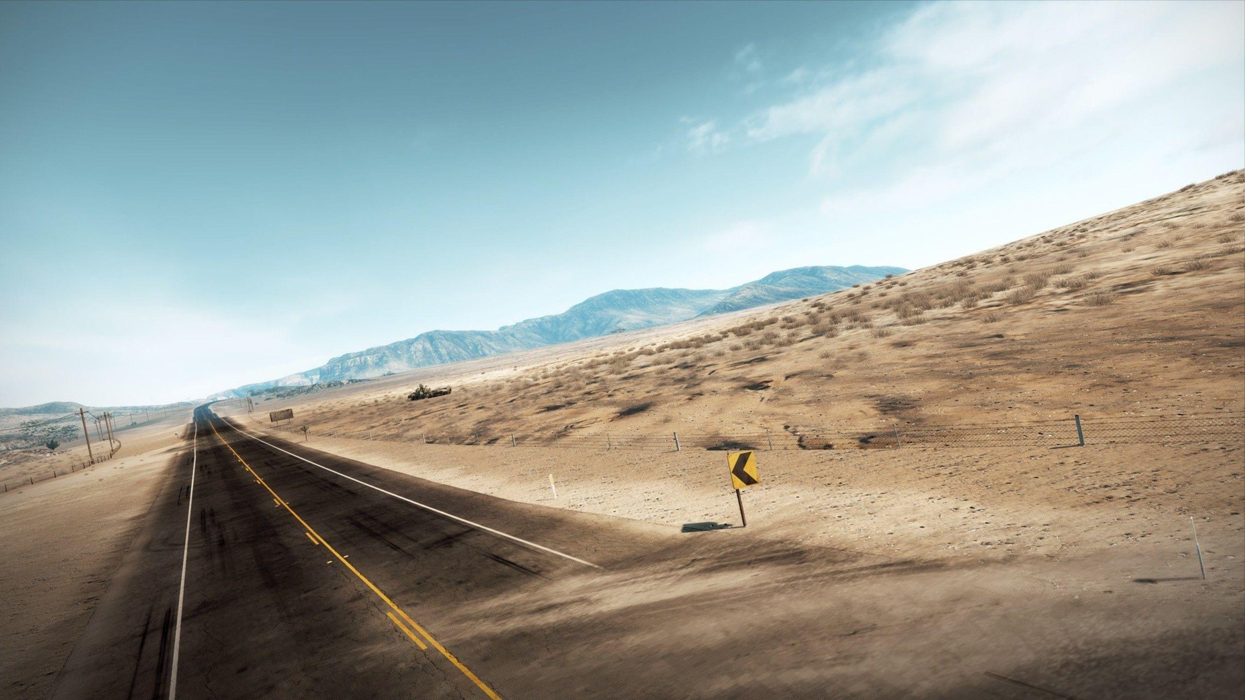 2560x1440 Desert road Wallpaper. Desert road, Scenery wallpaper, Nature wallpaper