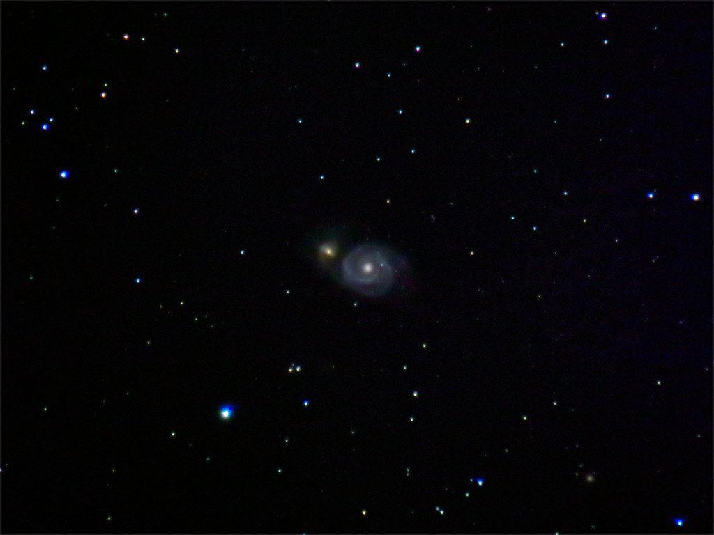 1024x768 Whirlpool Galaxy (M51). Canon SX 23 x 60 sec, ISO