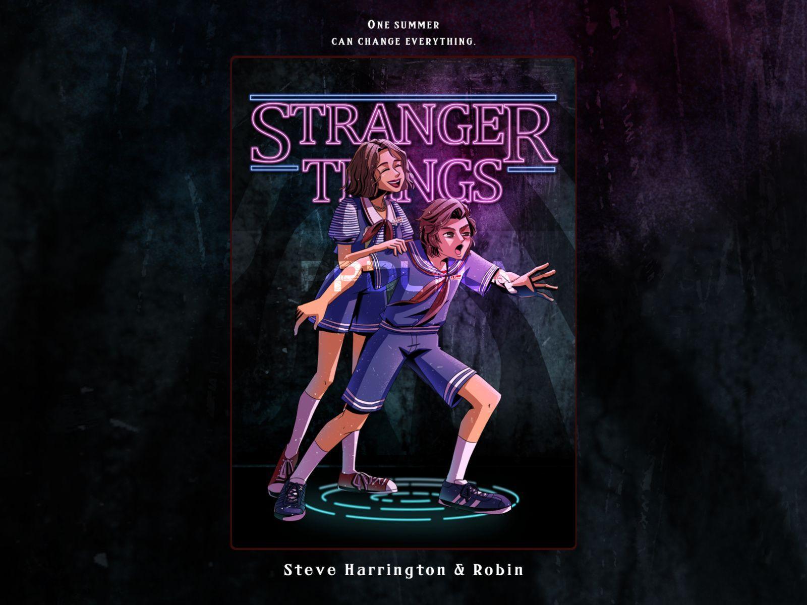 1600x1200 Stranger Things Robin and Steve by Pp.Dlyla, Maya Hawke, Joe Keery, Season fanart, fan art. Stranger things max, Stranger, Stranger things wallpaper