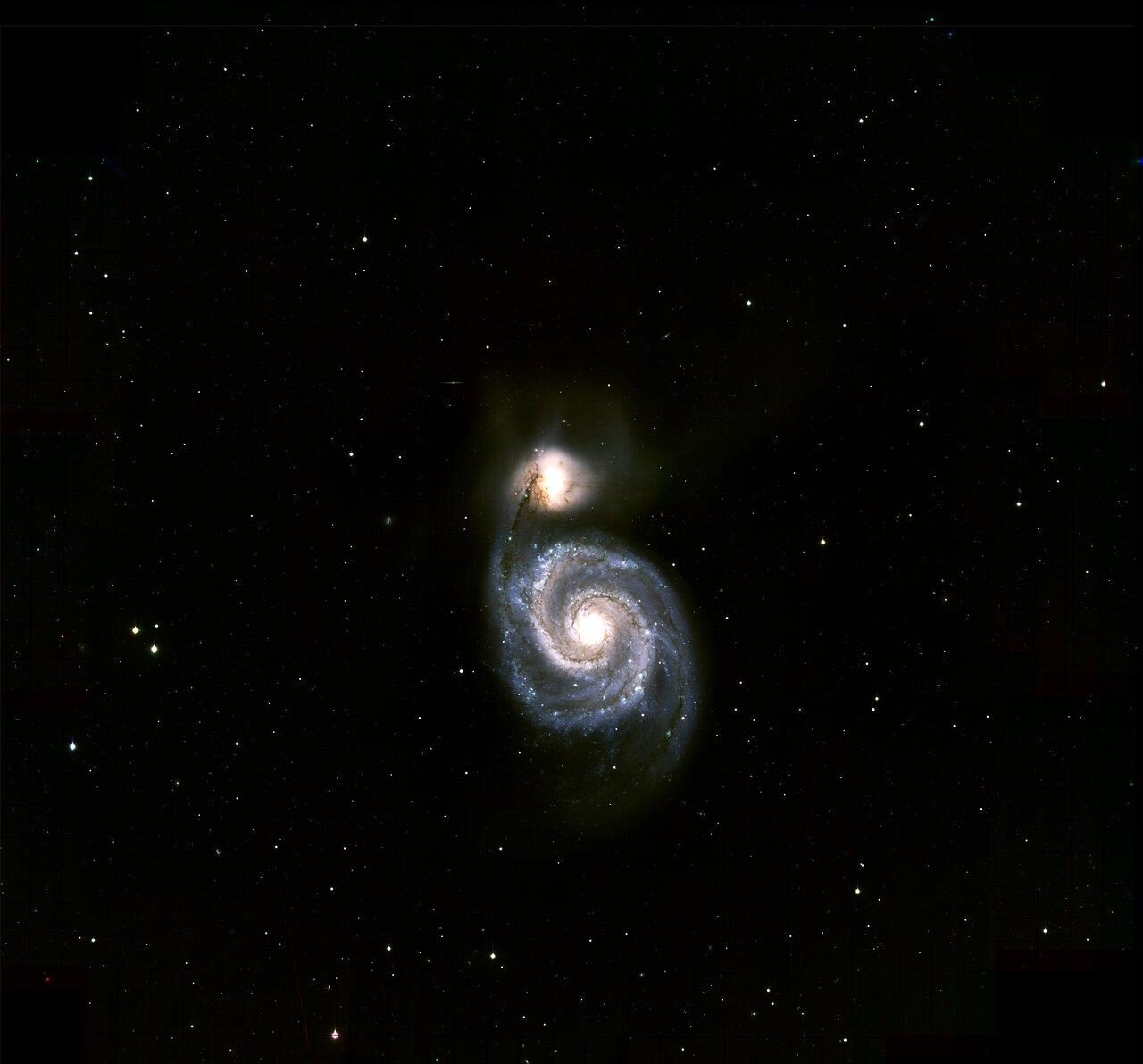 1280x1192 WIYN NOAO: M The Whirlpool Galaxy, Seen With New ODI Camera On WIYN Telescope