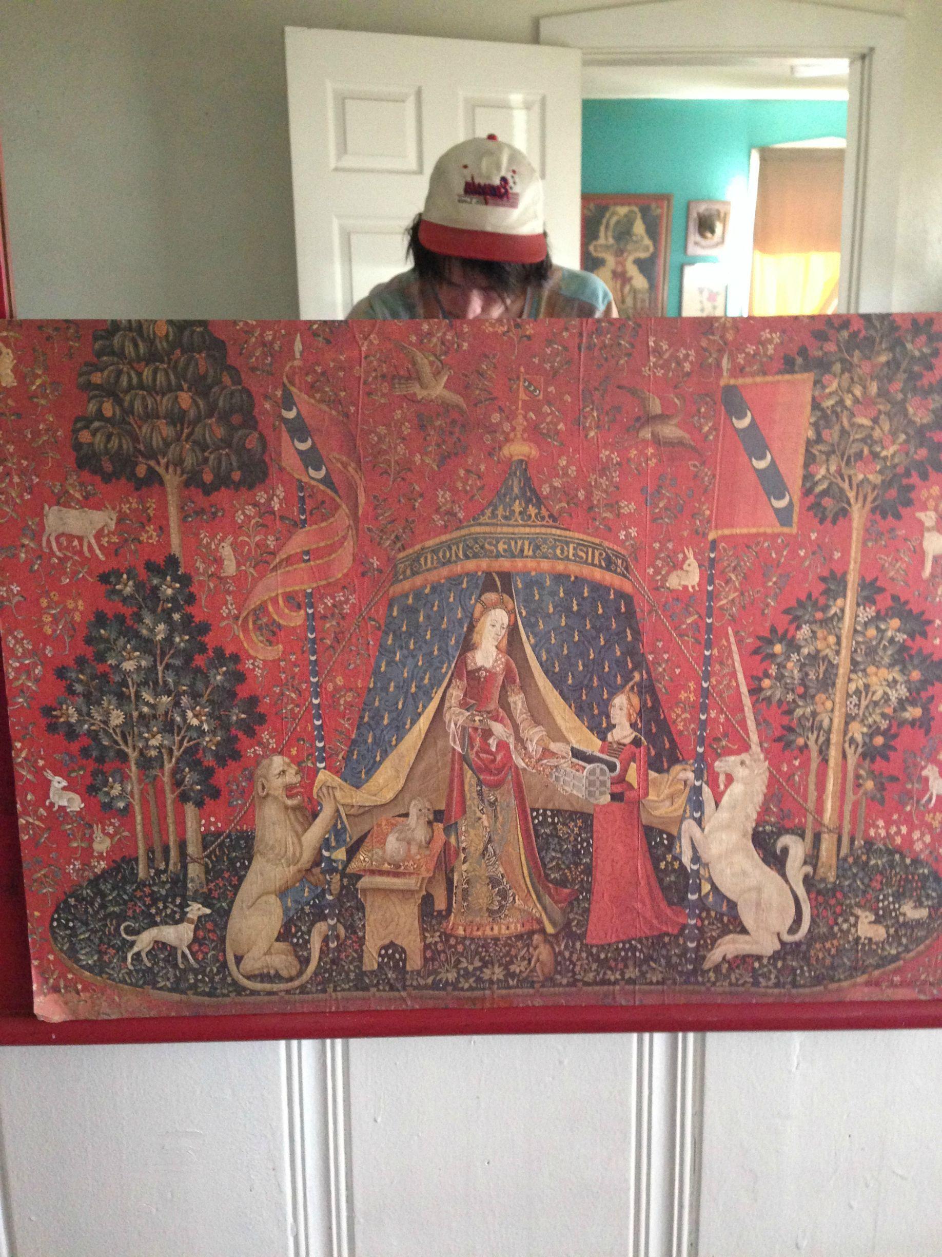 1836x2448 A picture I got from a thrift happens to be the mural wallpaper used in the Gryffindor Common Room
