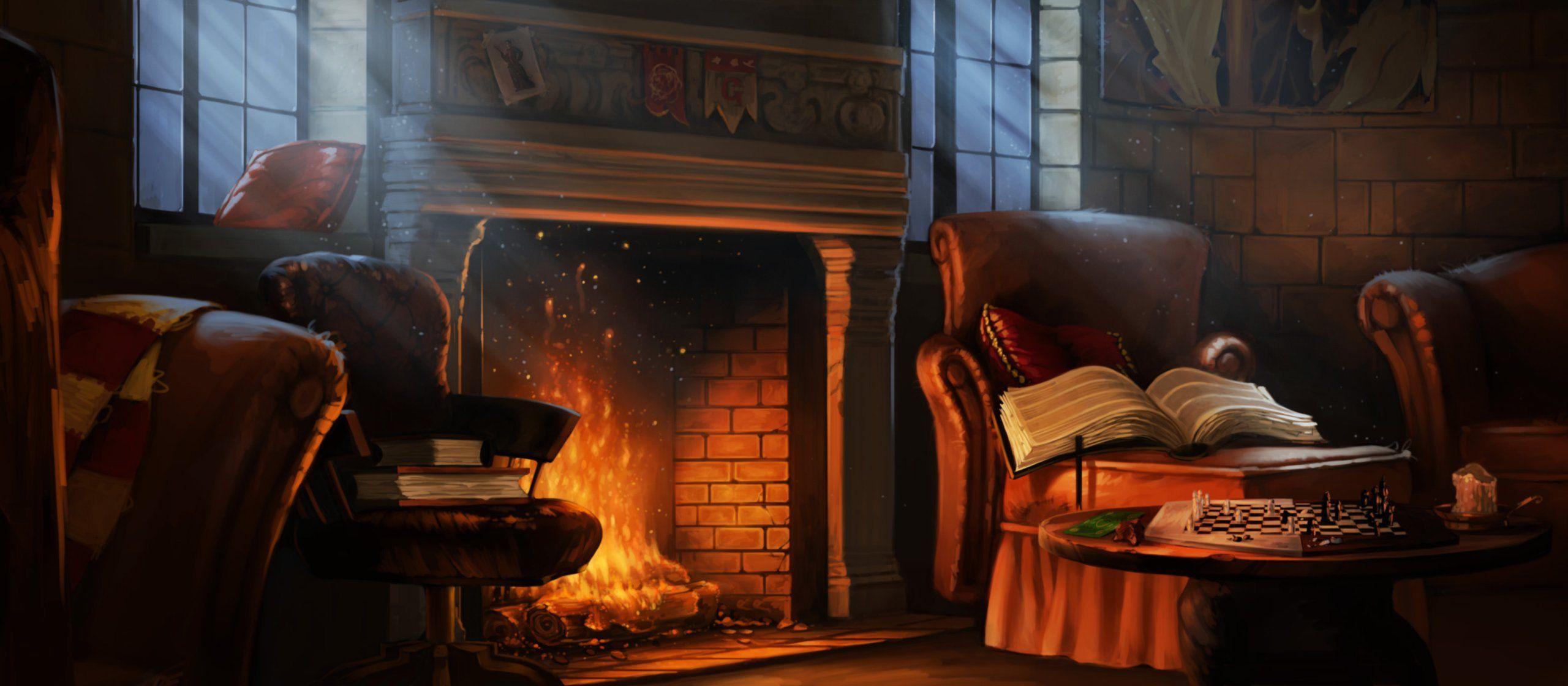 2560x1120 GryffindorCommonRoom_PM_B1C13M1_GryffindorCommonRoomFireplace_ (2560×1120). Gryffindor common room, Common room, Harry potter ravenclaw