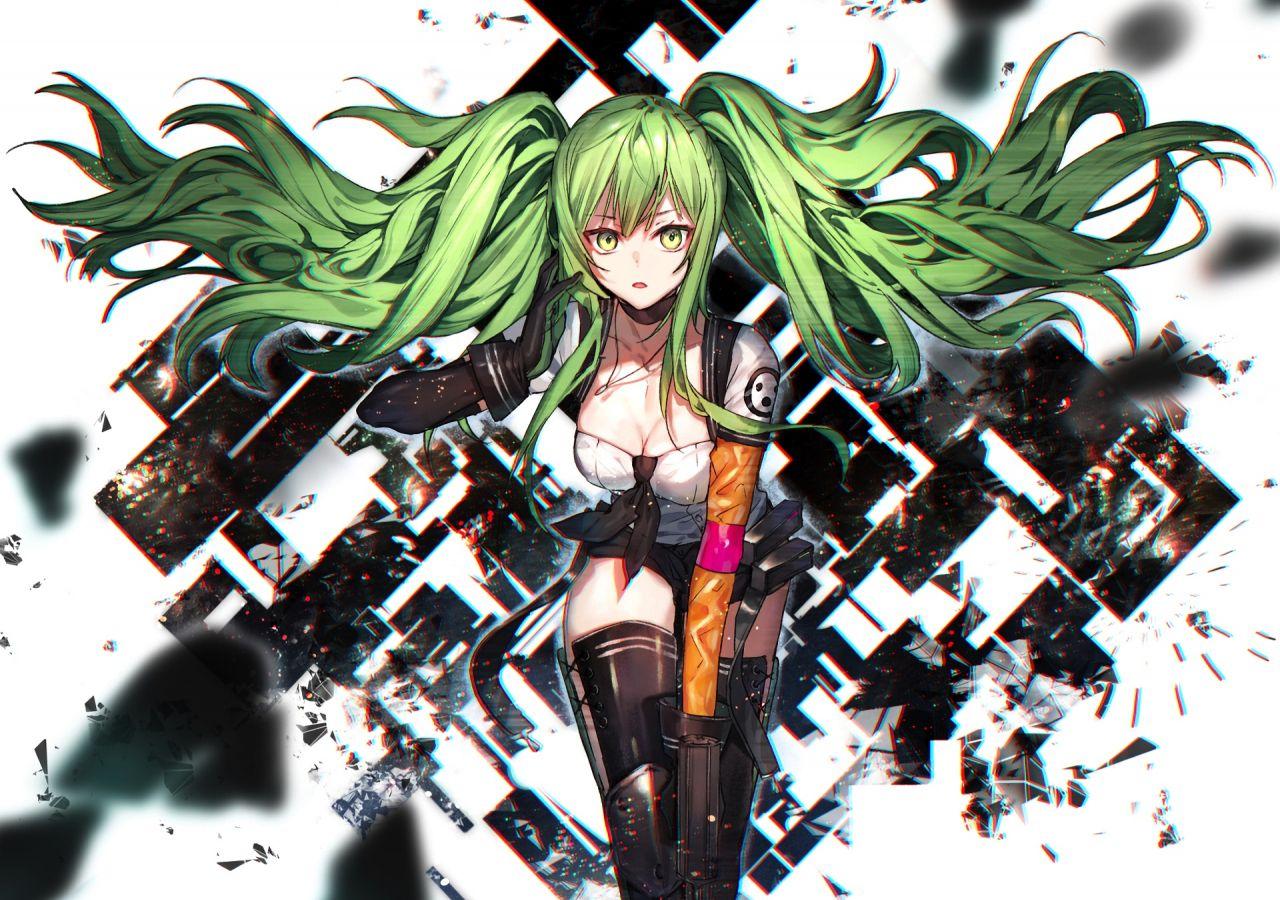 1280x900 Desktop Wallpaper Girls Frontline, Green Hair, Anime Girl, HD Image, Picture, Background, 34a1b9