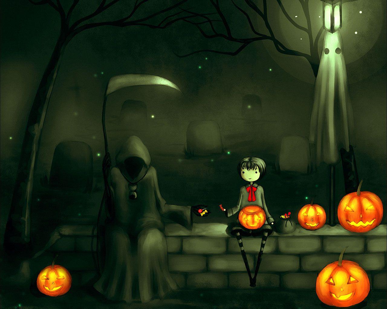 1280x1024 Scary Halloween Background & Wallpaper Collection 2014