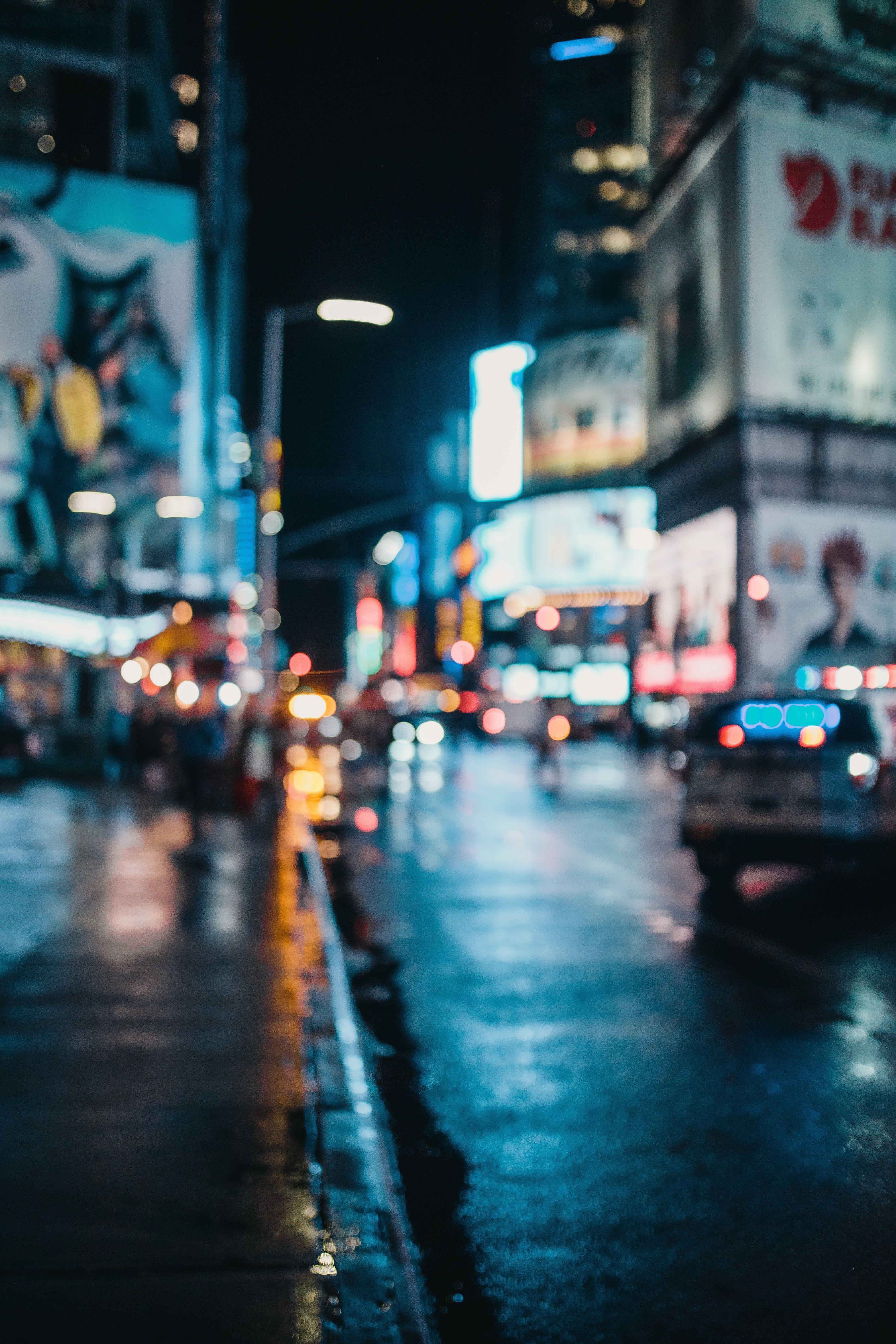 3648x5472 Blurred Shot of a City at Night · Free