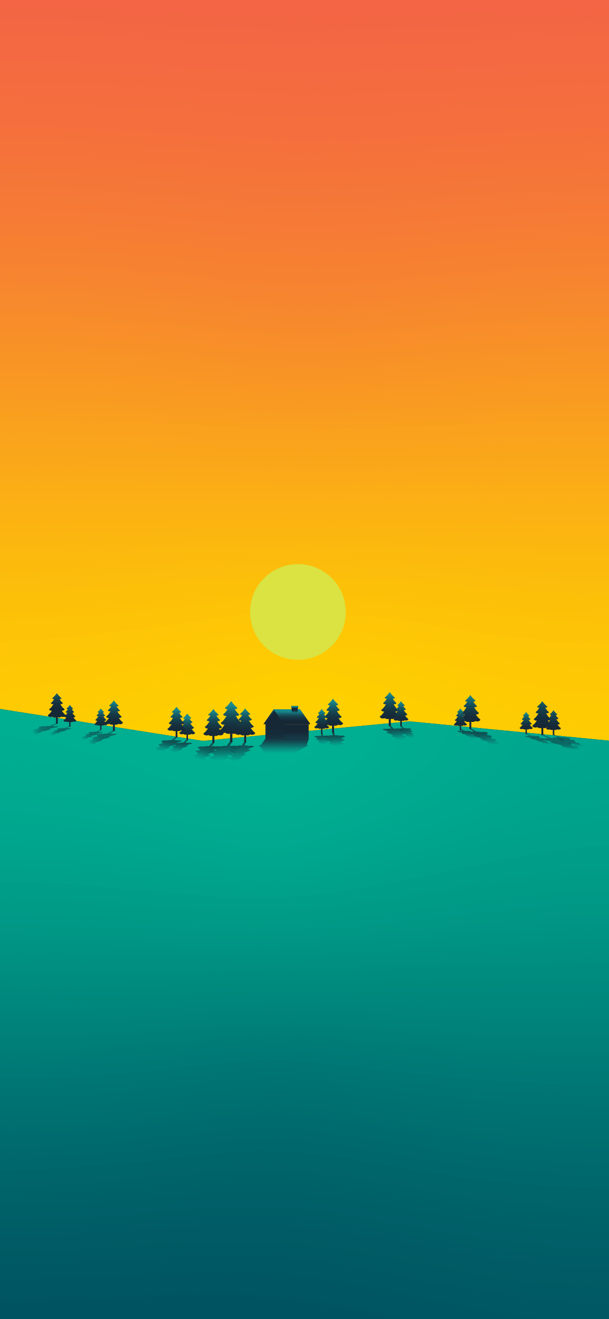 1205x2609 Minimalist day and night wallpaper