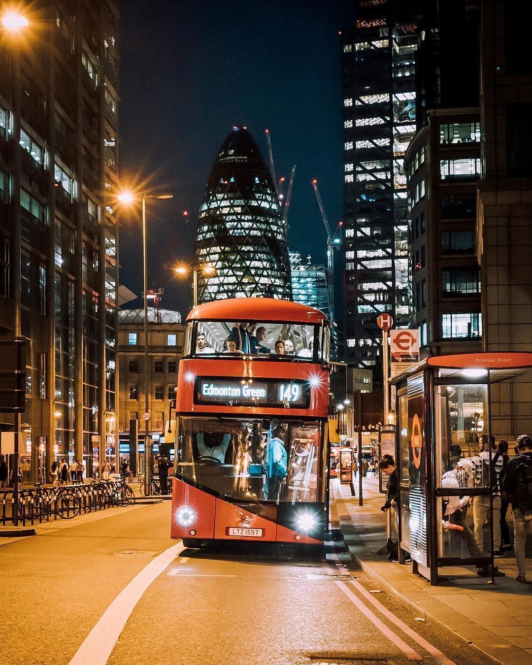 1080x1350 Goodnight #London! ❤️.. .. #thisislondon #liverpoolstreet #gherkin. London travel, London city, London bus