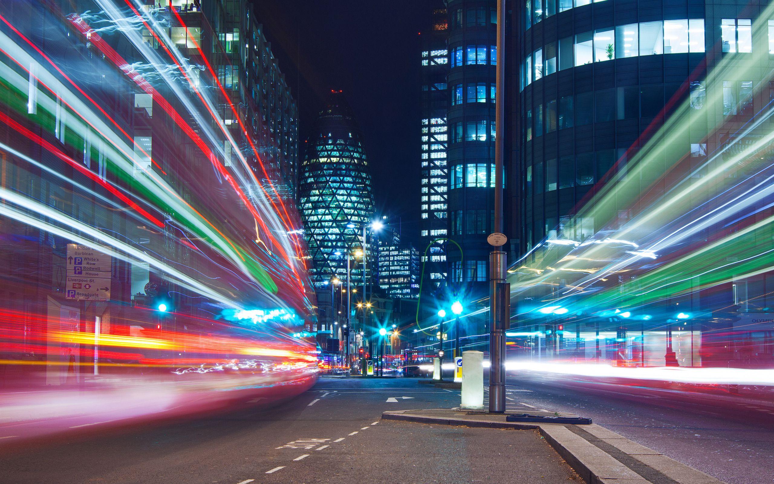 2560x1600 London Light Trails 2560x1600 Resolution HD 4k Wallpaper, Image, Background, Photo and Picture