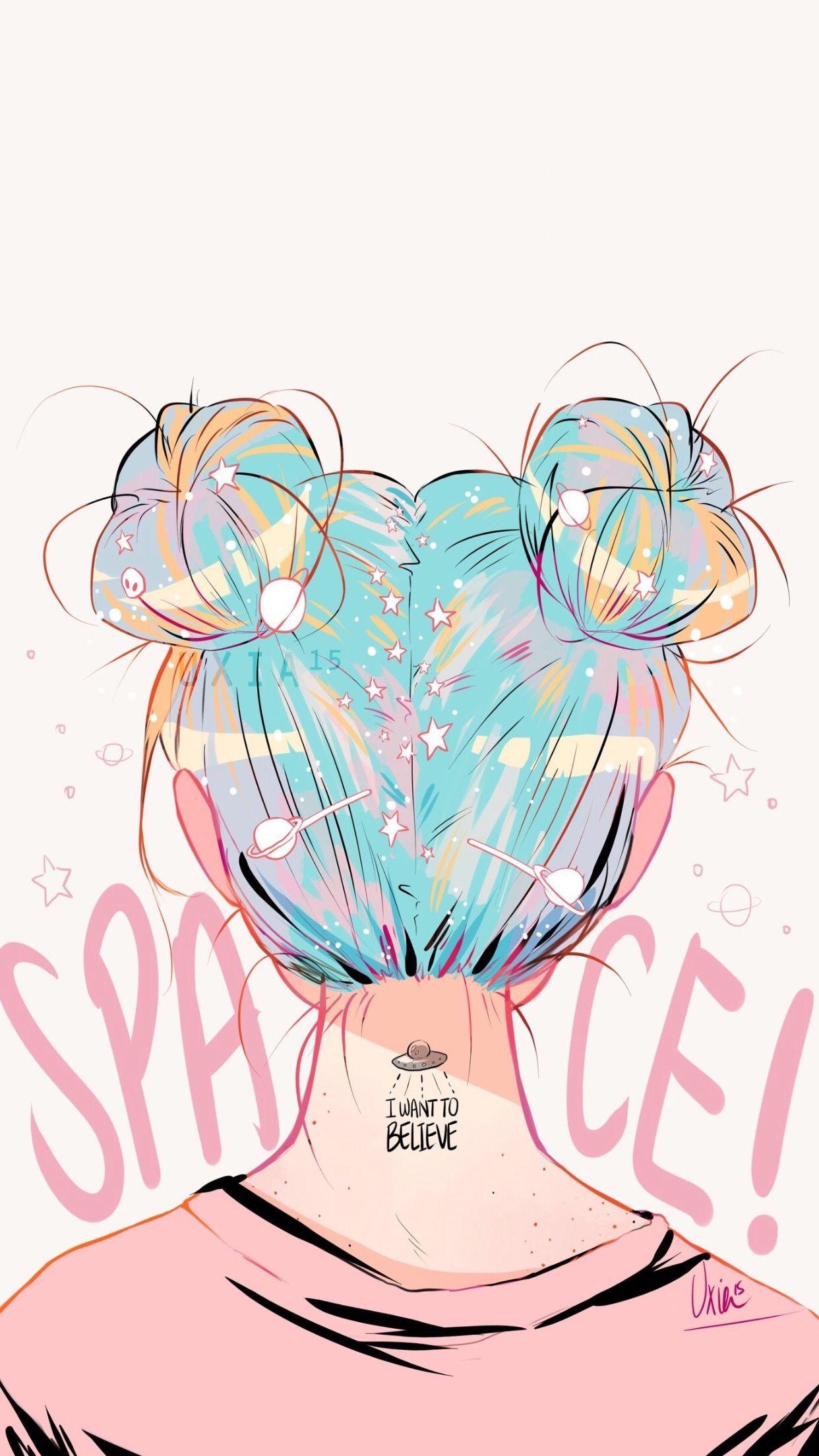 1242x2208 Aesthetic Tumblr Pastel Drawings HD Wallpaper