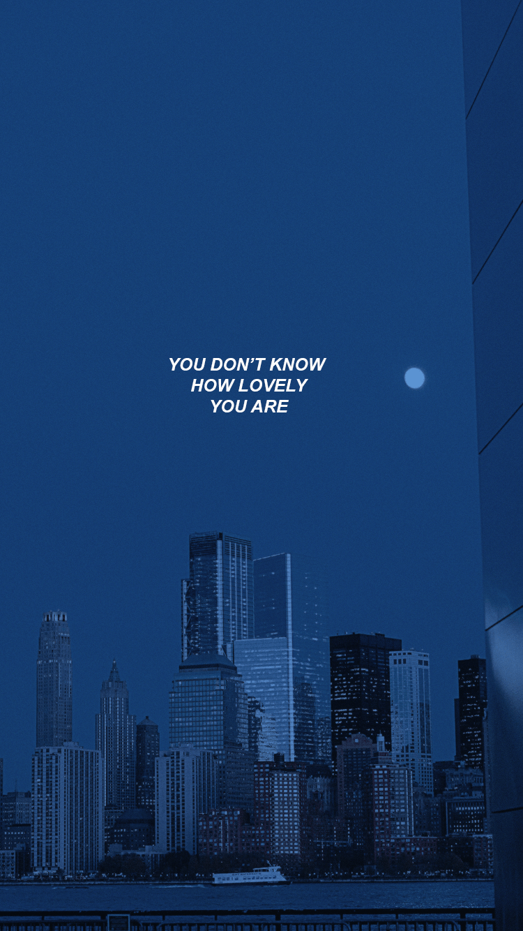 750x1334 Blue Aesthetic Tumblr Wallpaper