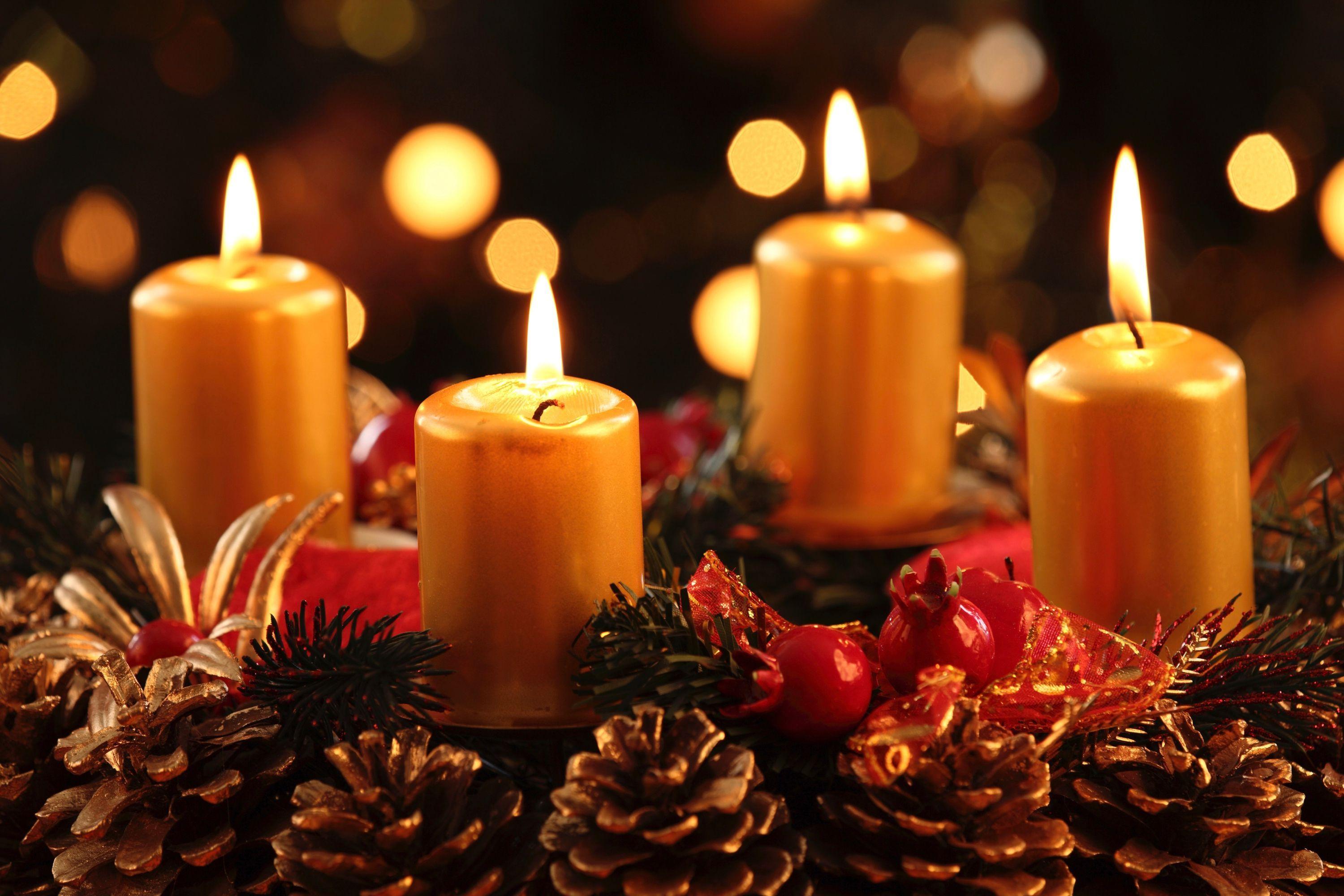 3000x2000 Free photo: Four candles, Light, Wax